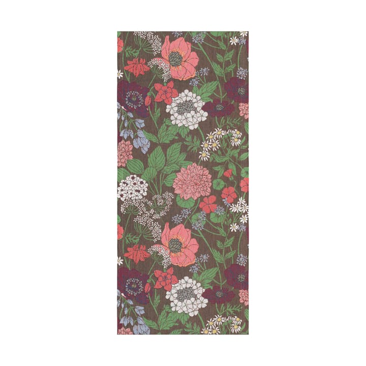 Blomsterfång bordløber 35x80 cm - Flerfarvet - Ekelund Linneväveri
