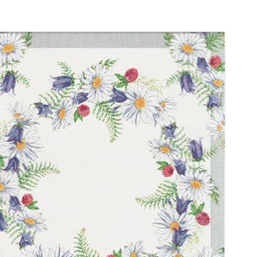 Blomsterkrans bordløber 35x120 cm - Multi - Ekelund Linneväveri