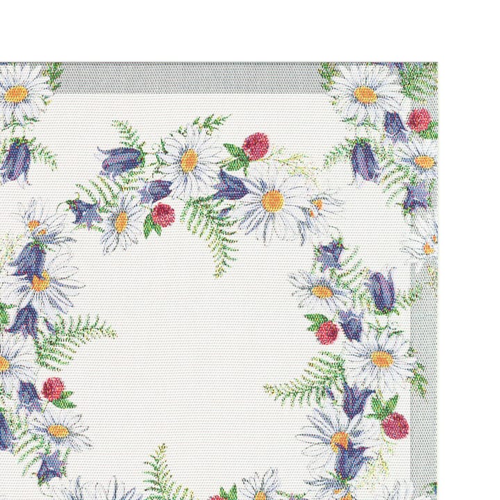 Blomsterkrans bordløber 35x120 cm, Multi Ekelund Linneväveri