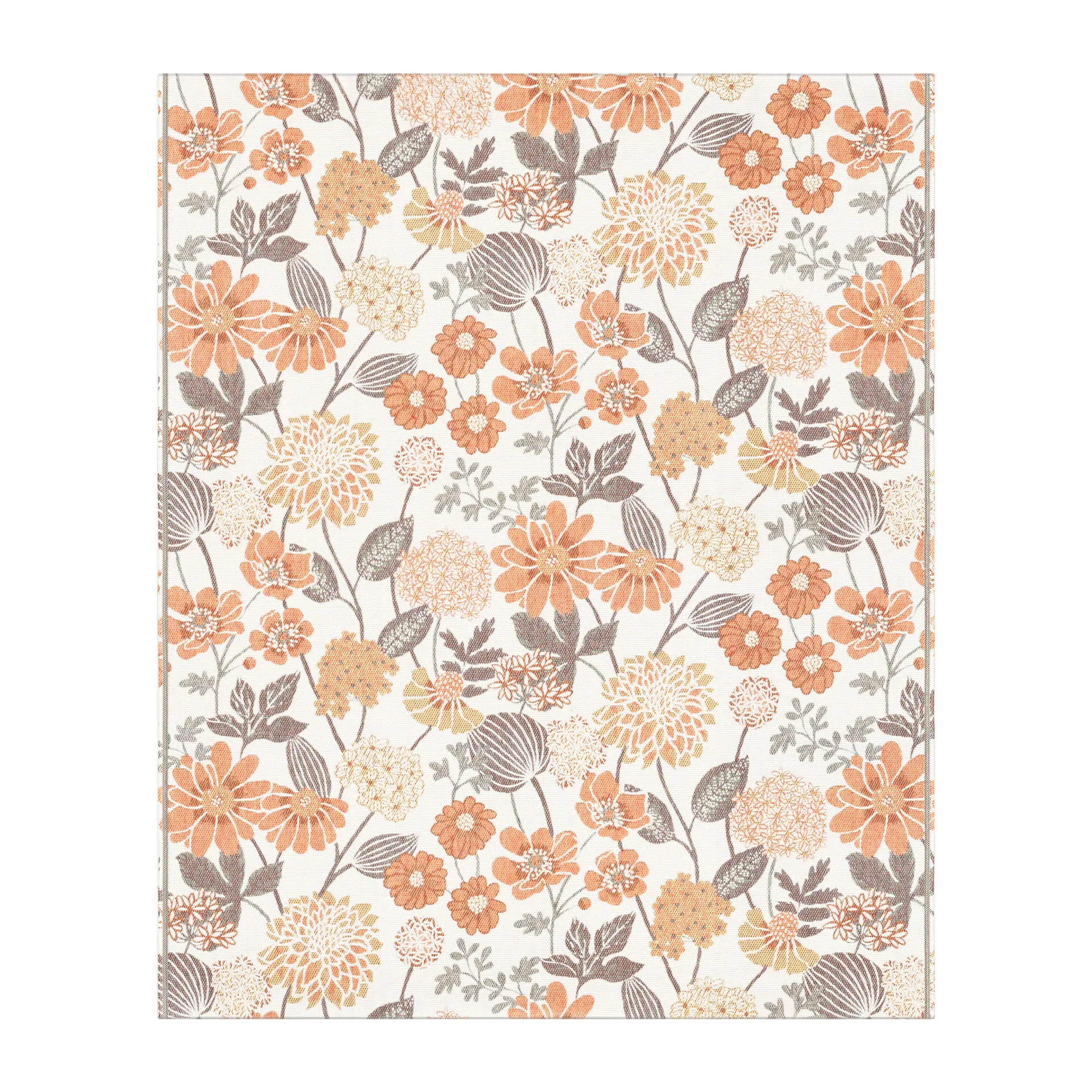 Bodum bomuldstæppe 140x170 cm, Orange Ekelund Linneväveri
