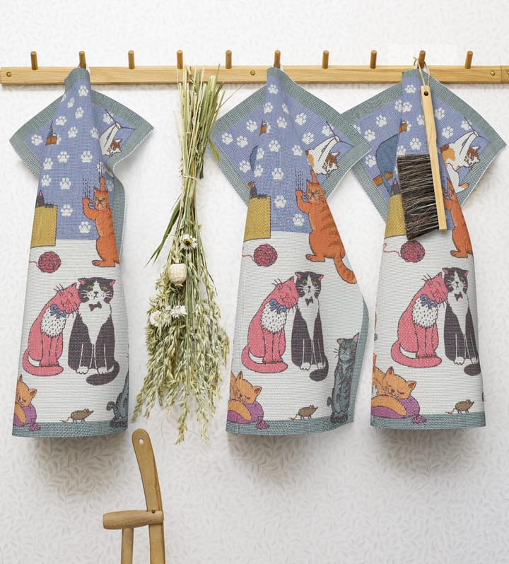 Cats fun viskestykke, 35x50 cm Ekelund Linneväveri