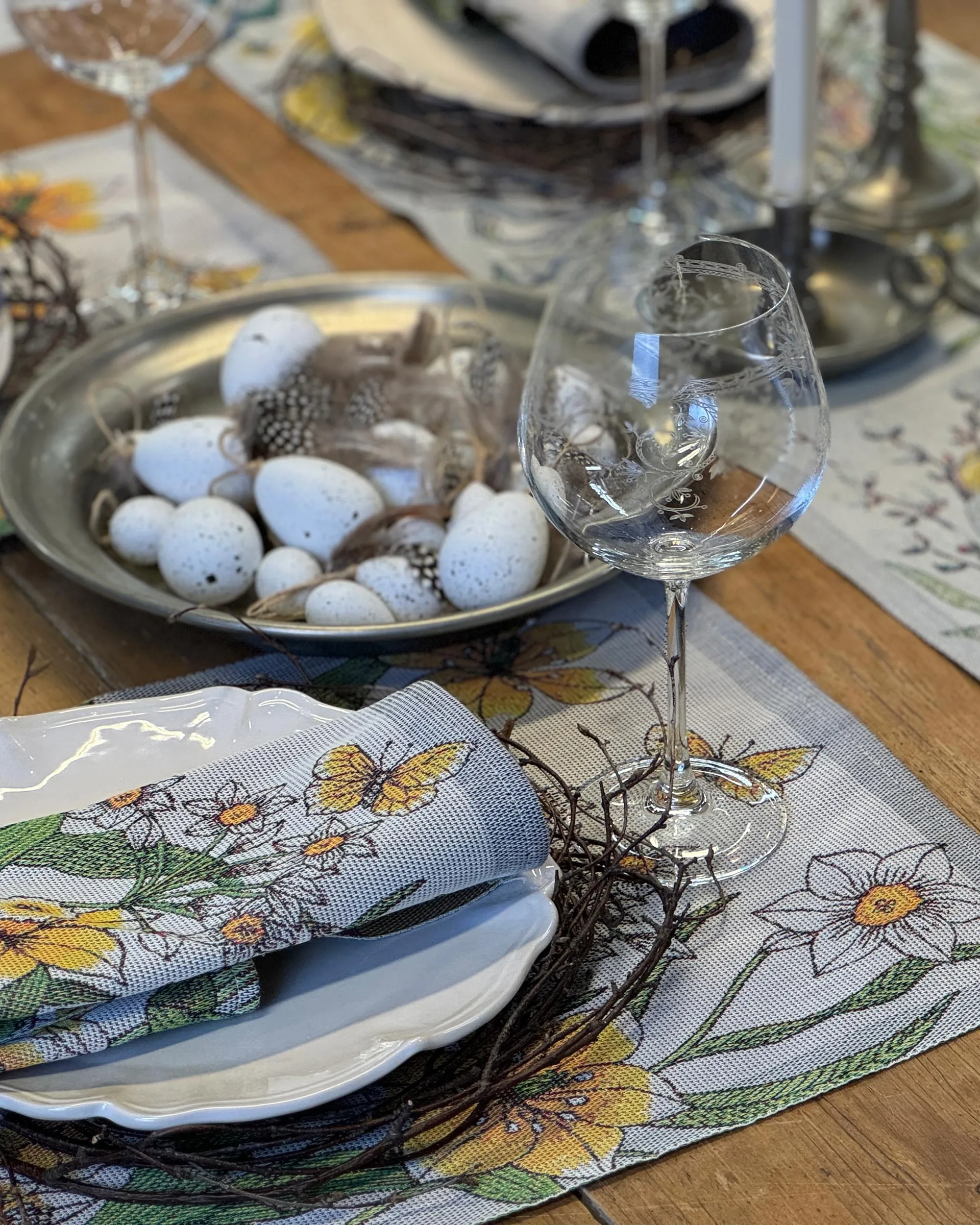 Daffodil viskestykke 35x50 cm, Gul Ekelund Linneväveri