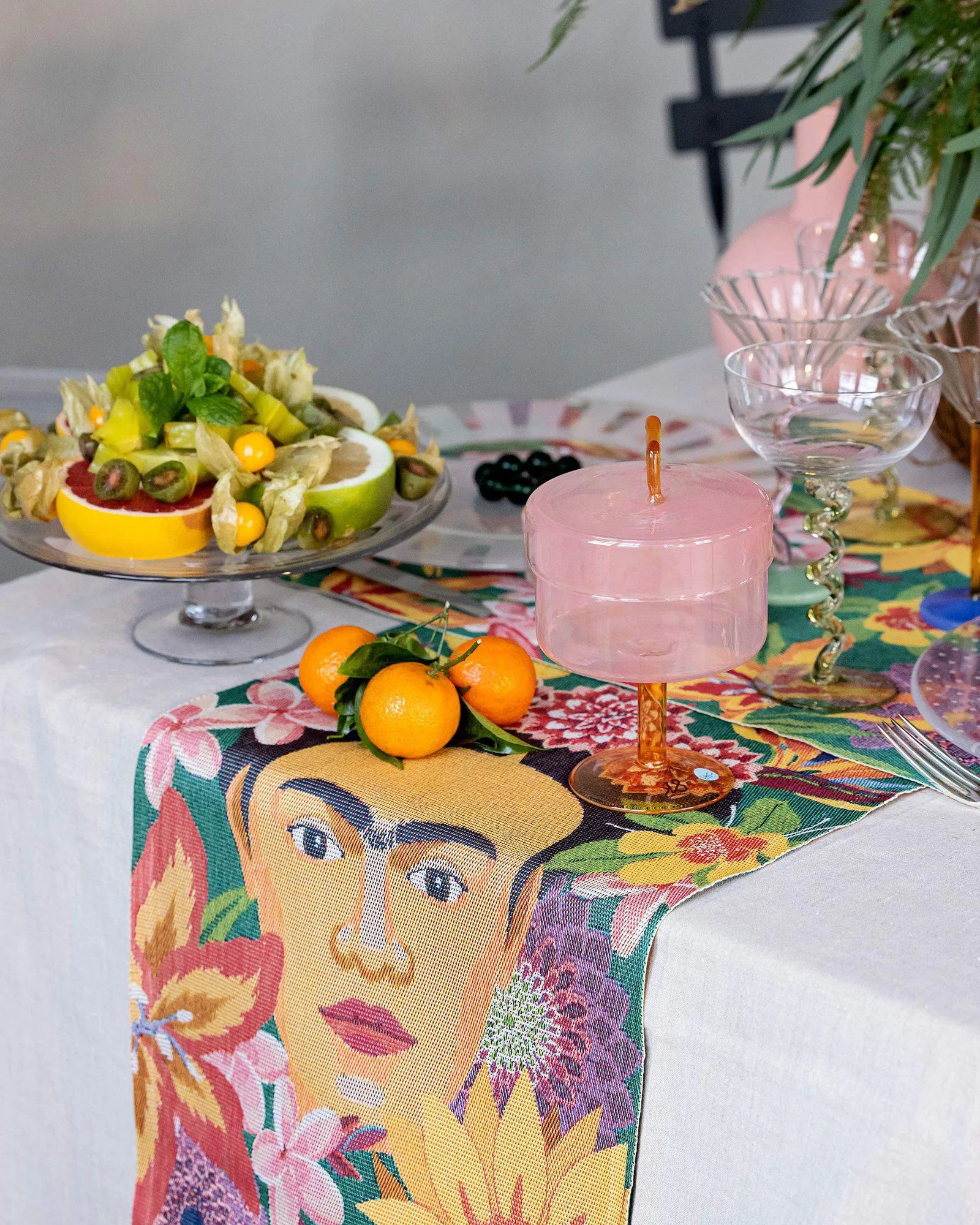 Flores viskestykke 35x50 cm, Multi Ekelund Linneväveri