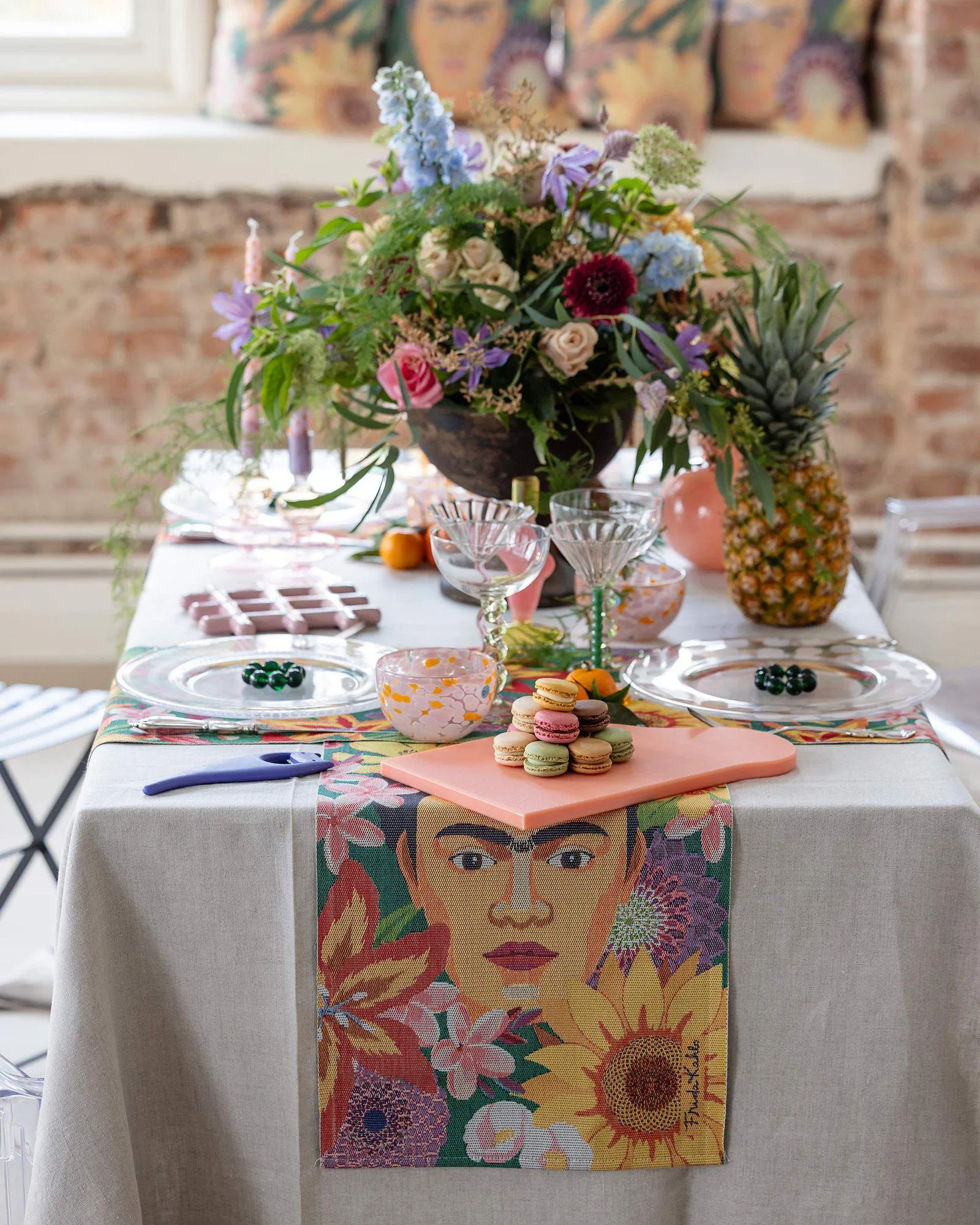 Flores viskestykke 35x50 cm, Multi Ekelund Linneväveri