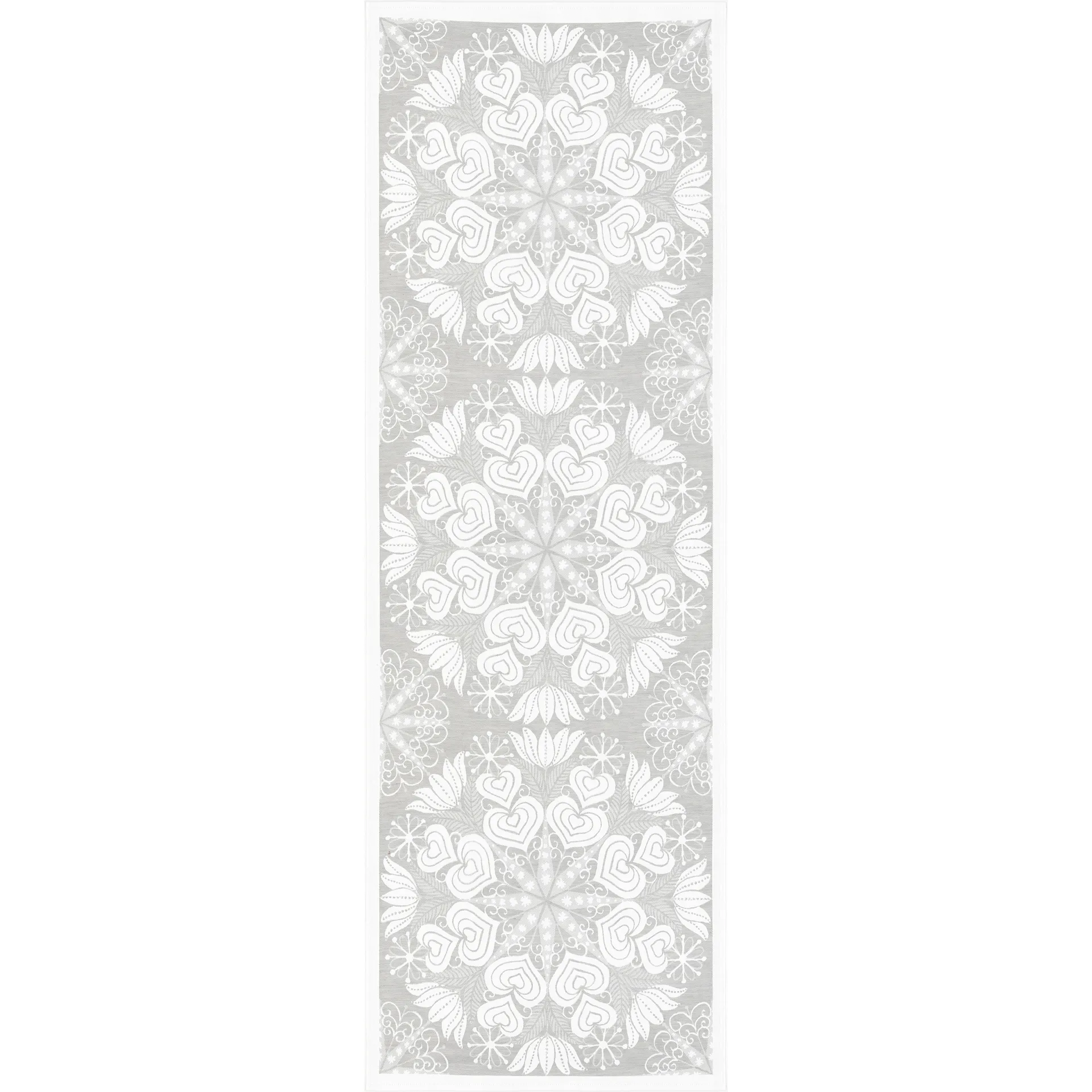 Hjärtbo bordløber 50x150 cm, Grå Ekelund Linneväveri