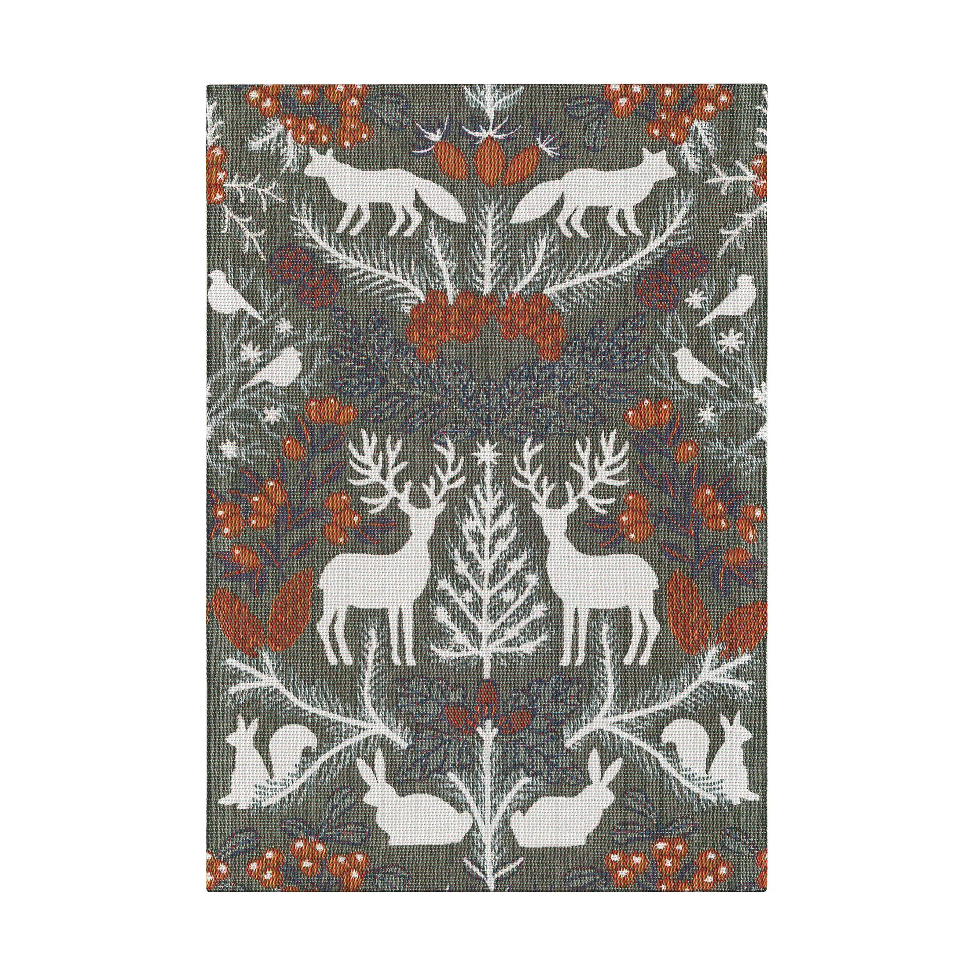 Hjortnäs viskestykke 35x50 cm, Grå Ekelund Linneväveri