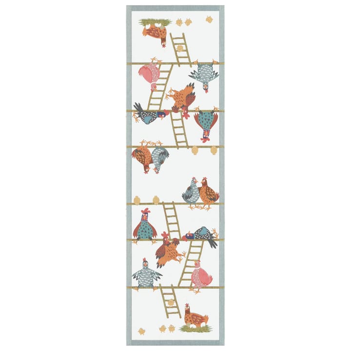 Hönshus bordløber 35x120 cm - Multi - Ekelund Linneväveri