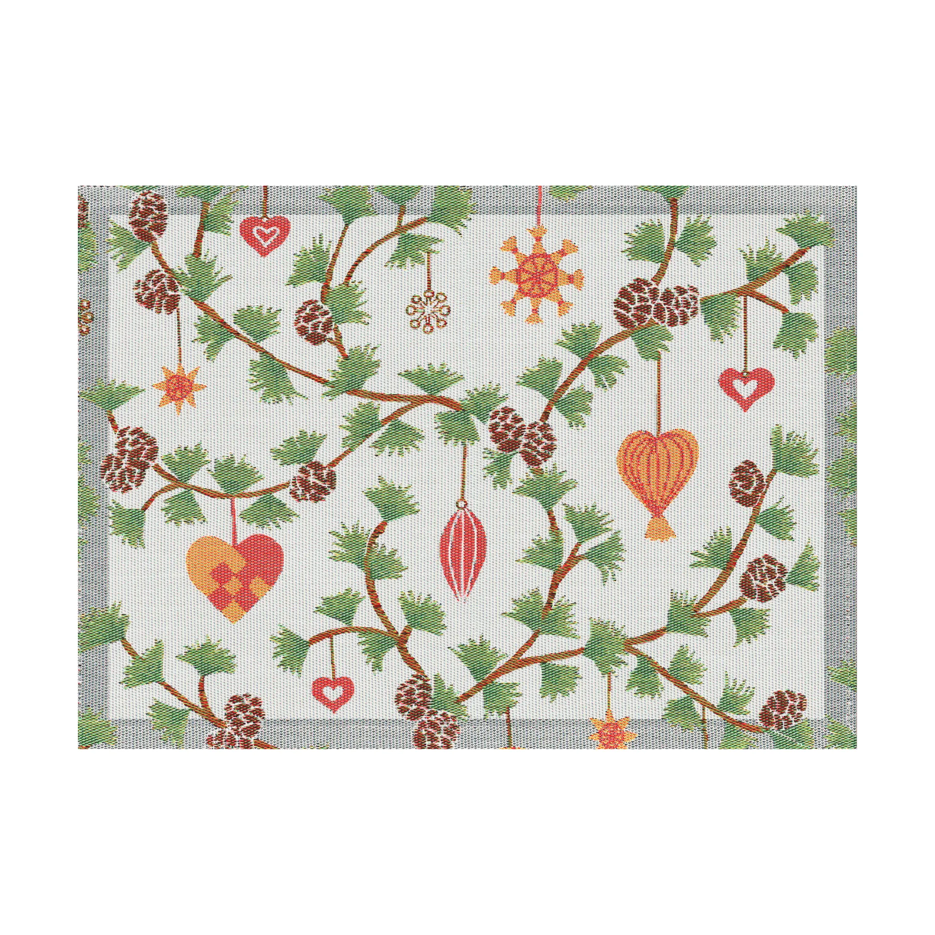 Julefröjd dækkeserviet 35x48 cm, Flerfarvet Ekelund Linneväveri