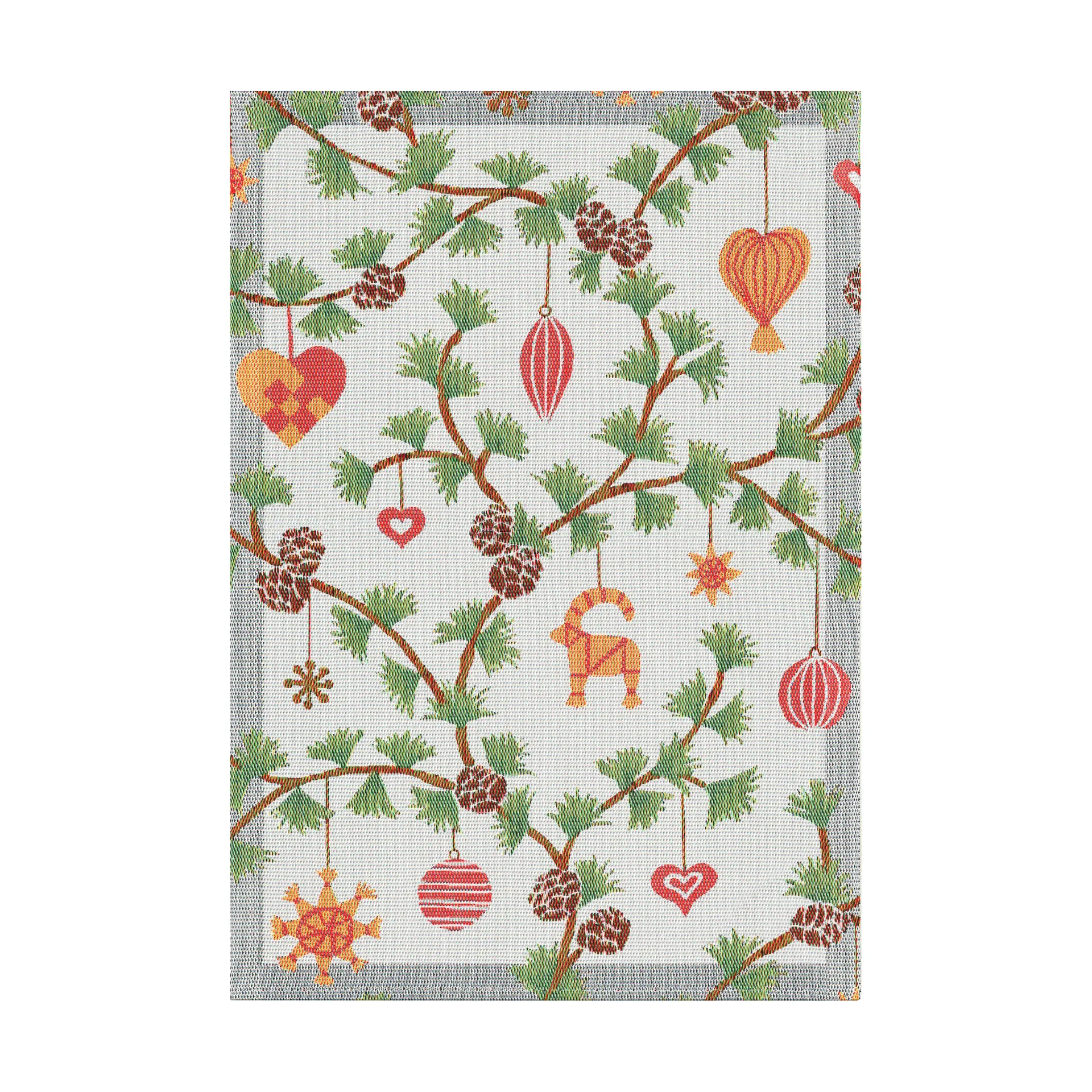 Julefröjd viskestykke 35x50 cm, Flerfarvet Ekelund Linneväveri