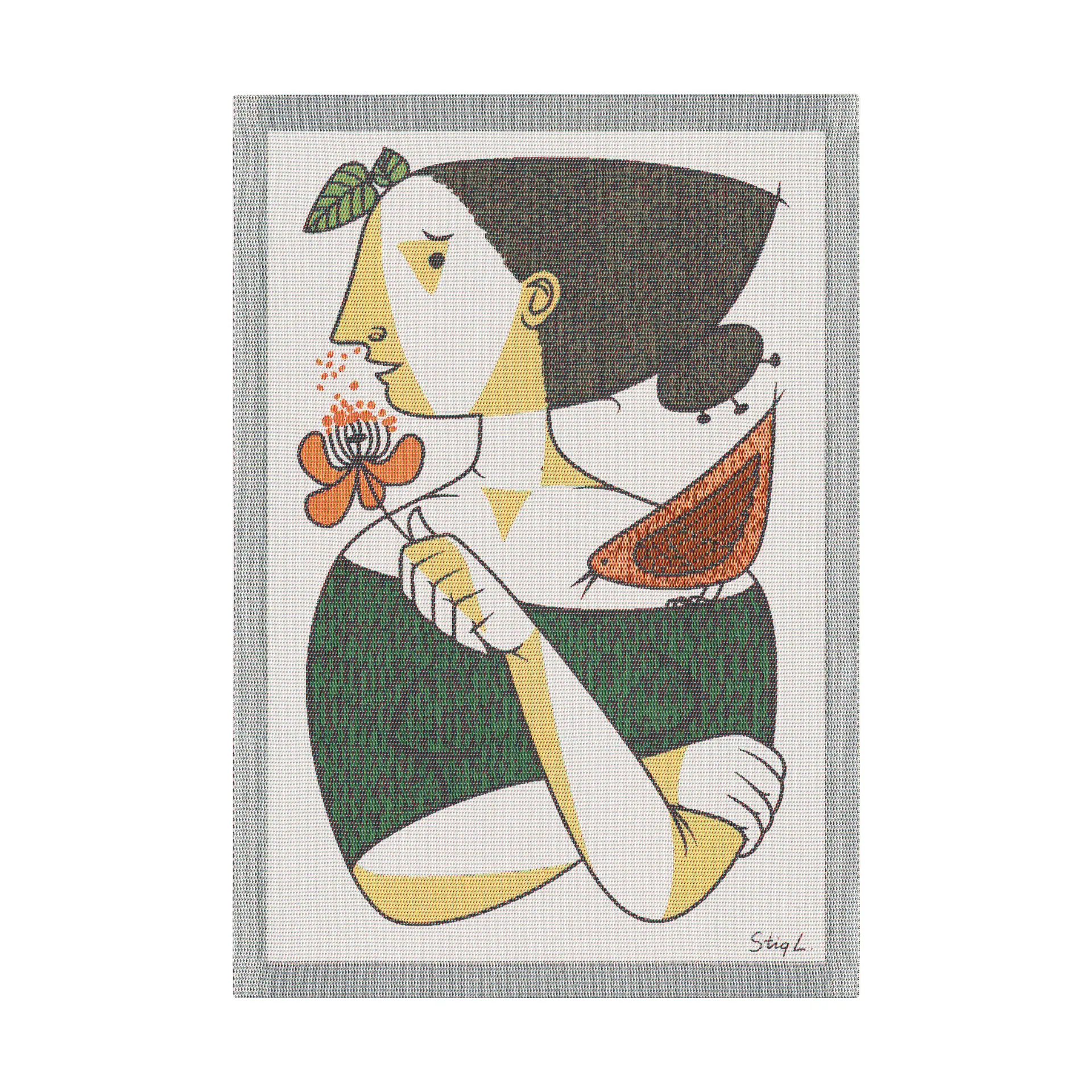 Karaktär viskestykke 35x50 cm, Flerfarvet Ekelund Linneväveri