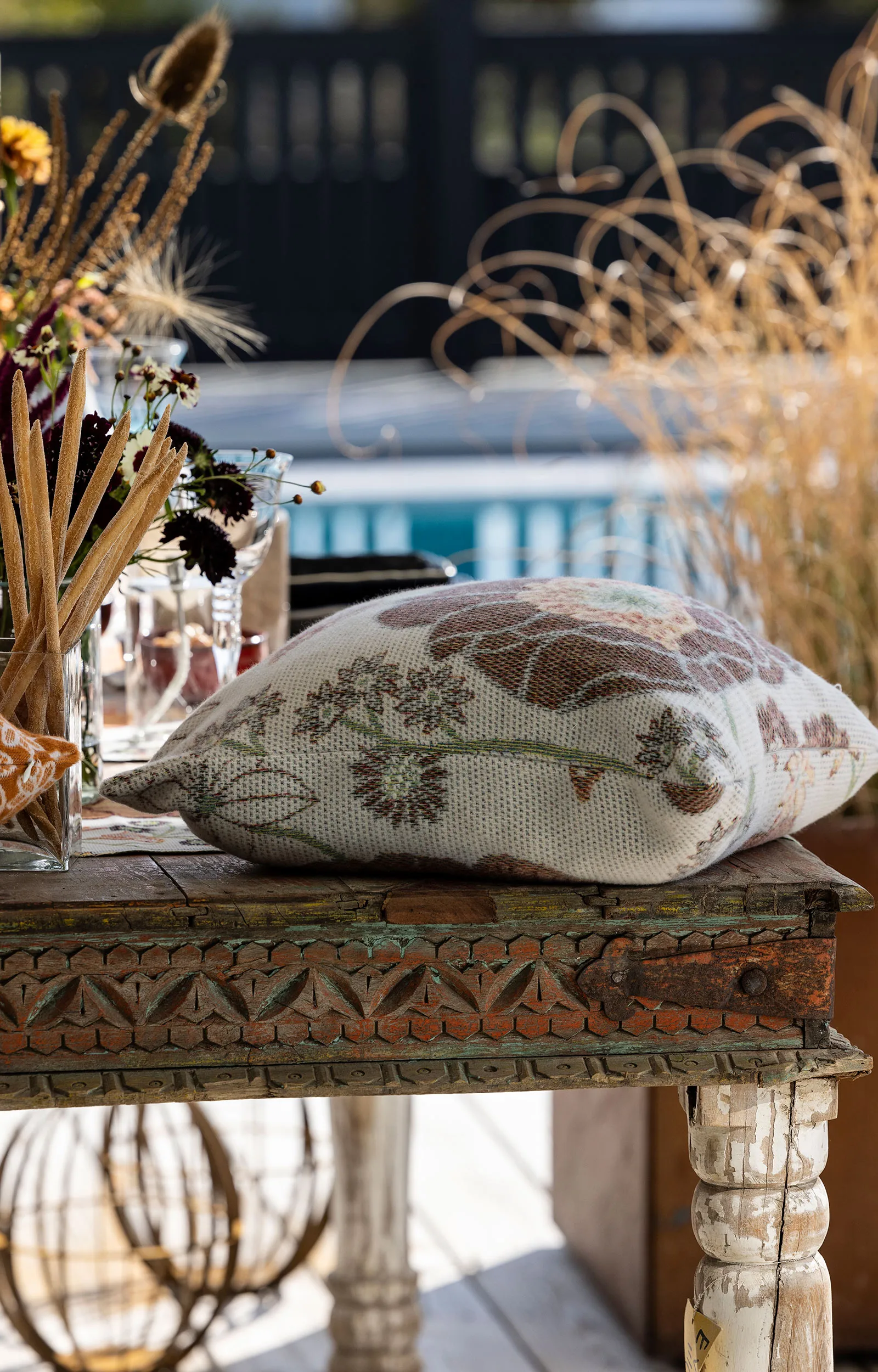 Kärleken plaid 140x170 cm, Flerfarvet Ekelund Linneväveri