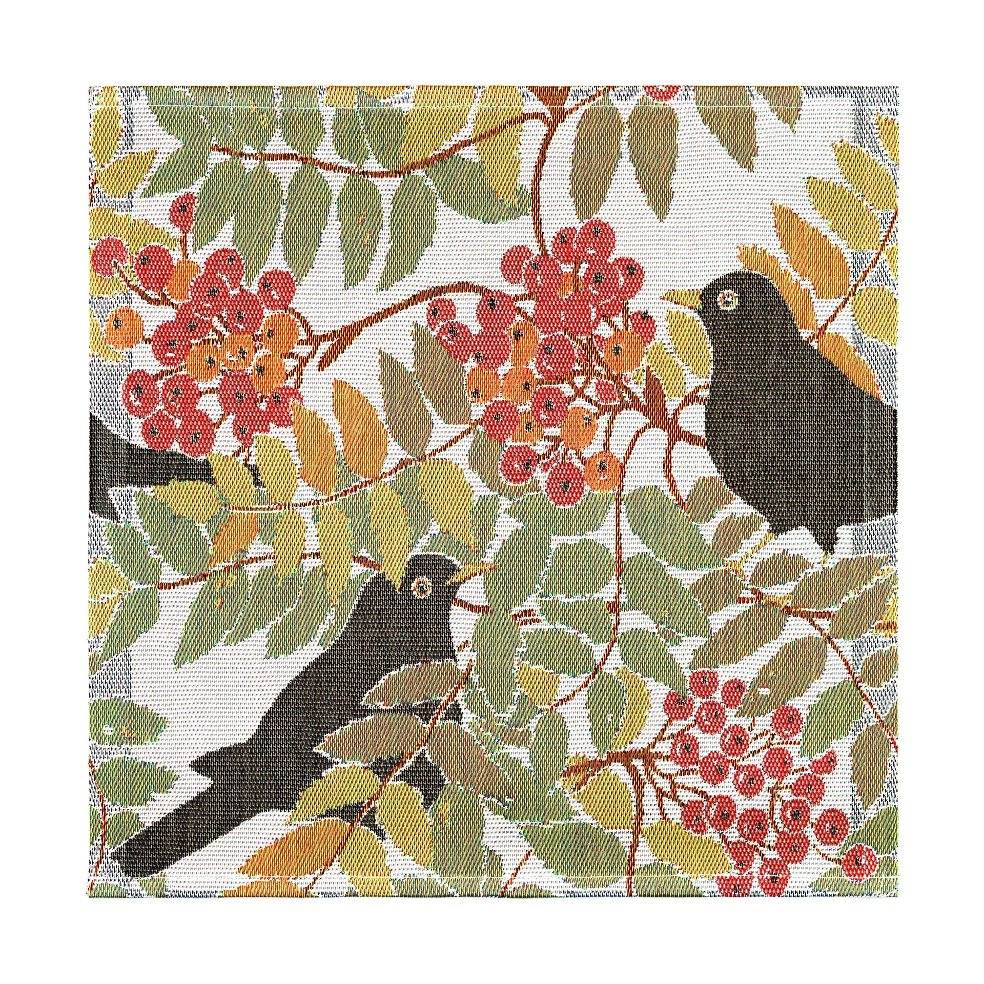 Koltrast stofserviet 35x35 cm, Flerfarvet Ekelund Linneväveri