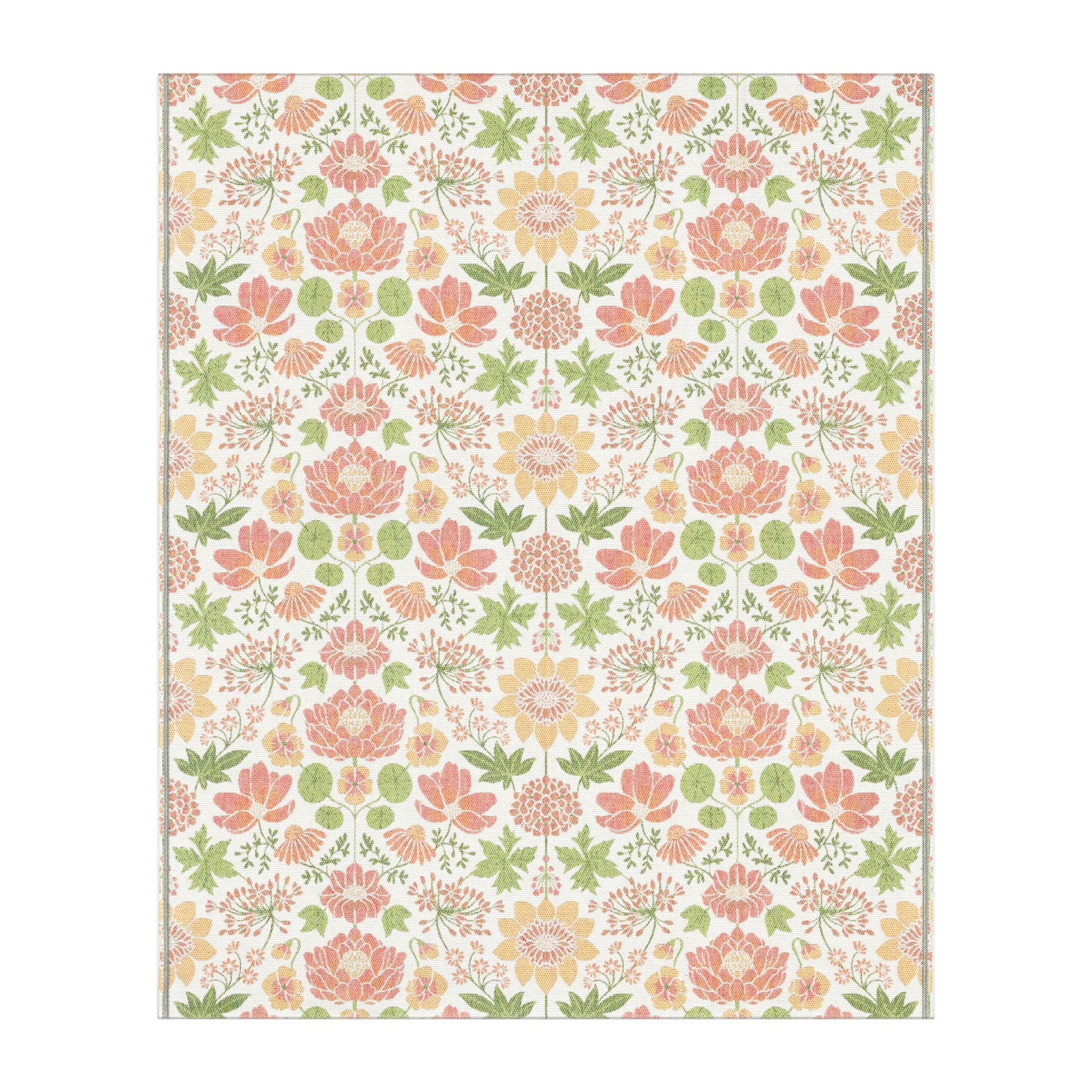 Krasse bomuldstæppe 140x170 cm, Orange Ekelund Linneväveri