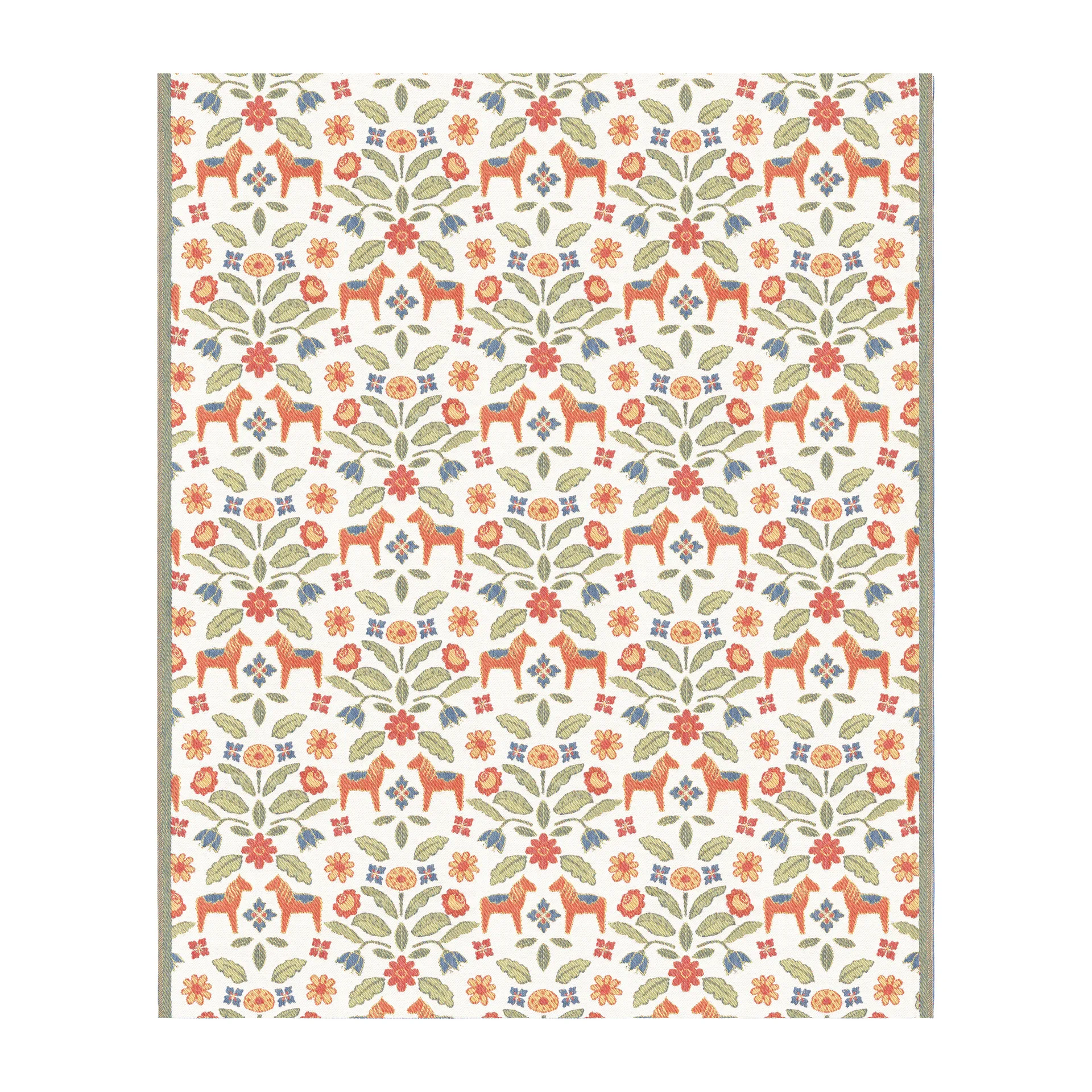 Kurbitsblom bomuldstæppe 140x170 cm, Multi Ekelund Linneväveri