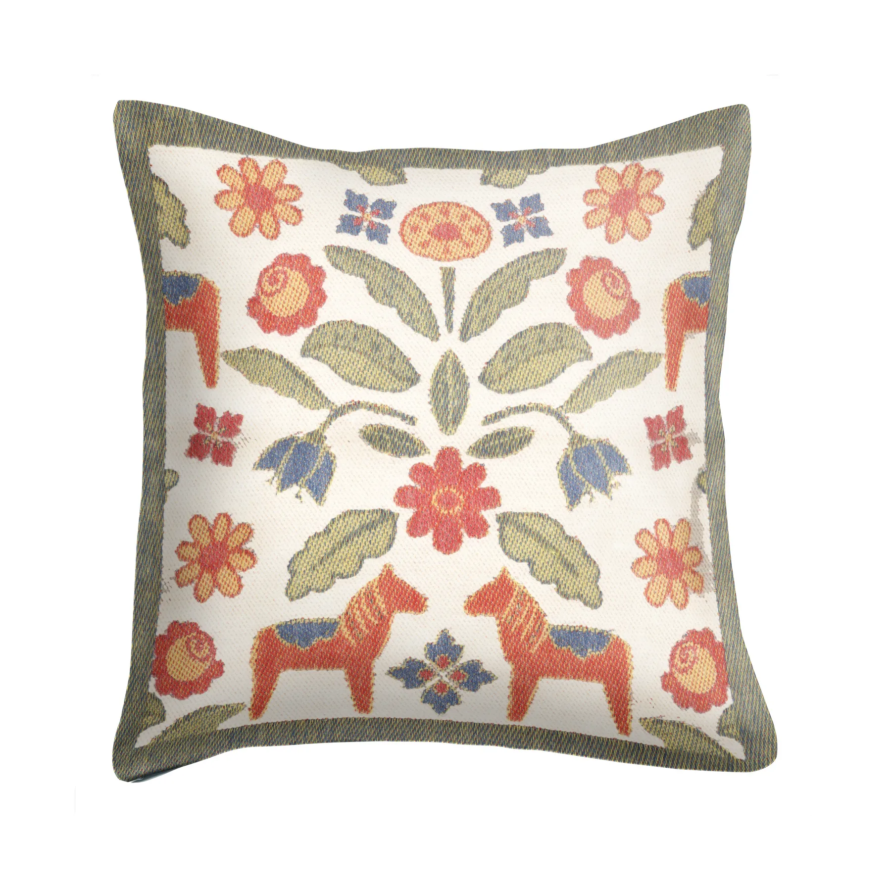 Kurbitsblom pudebetræk 40x40 cm, Multi Ekelund Linneväveri