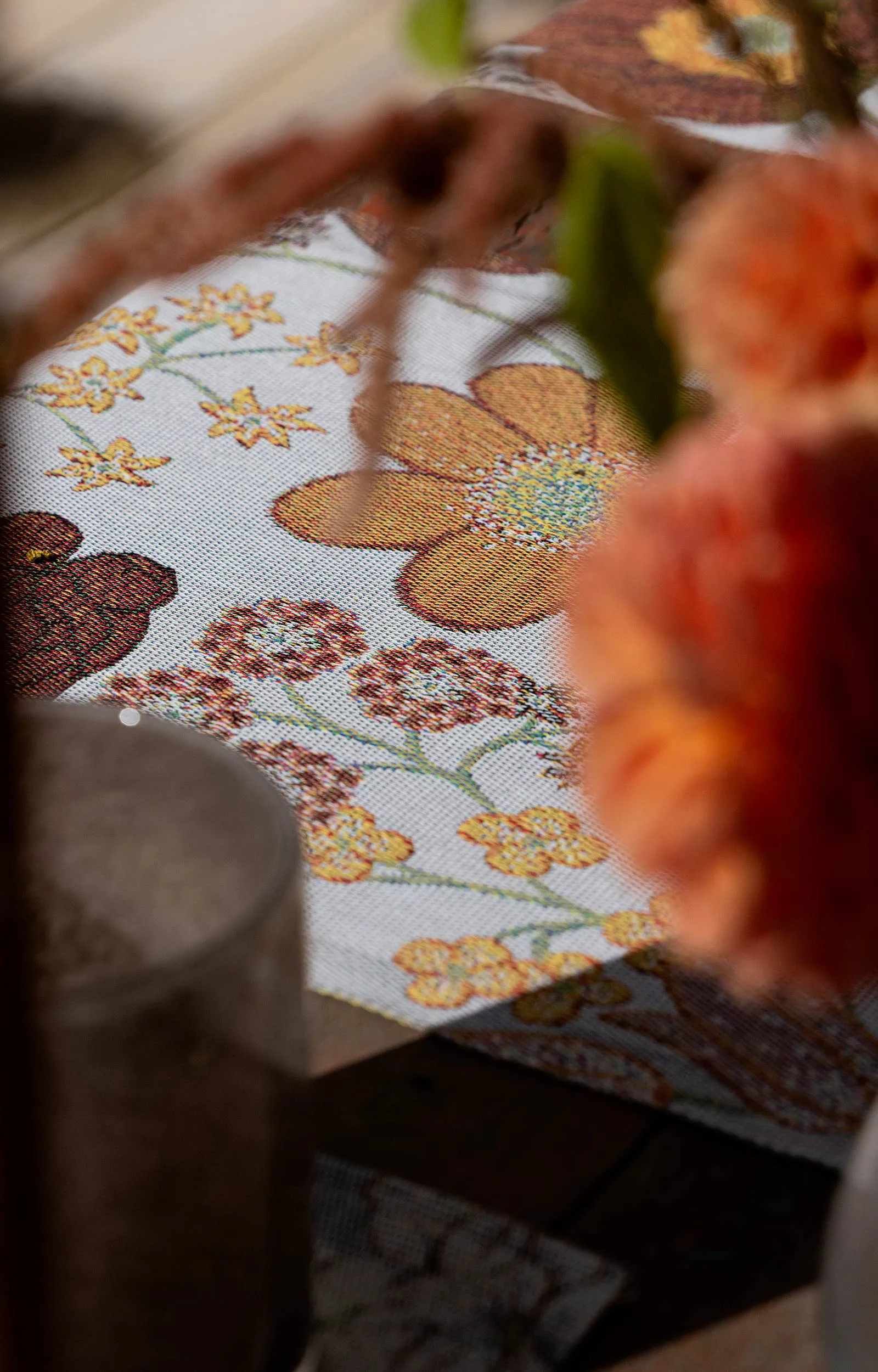 Kvällsblom pudebetræk 40x40 cm, Flerfarvet Ekelund Linneväveri