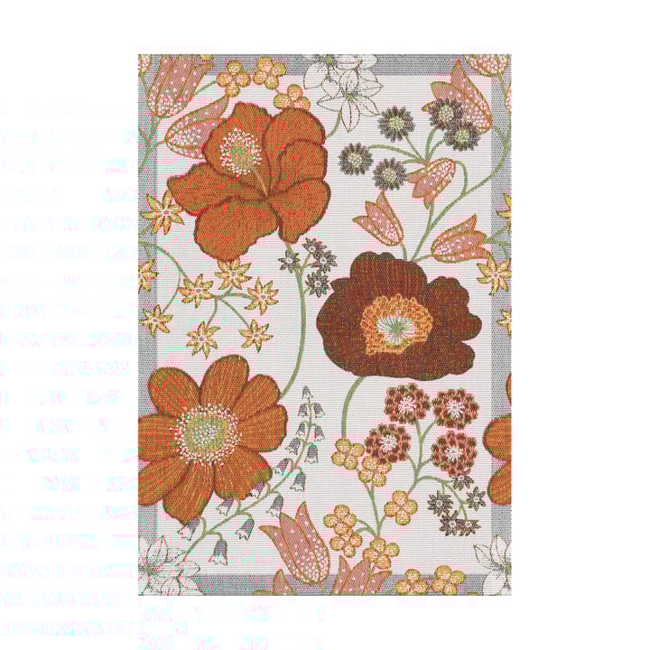 Kvällsblom viskestykke 35x50 cm - Flerfarvet - Ekelund Linneväveri