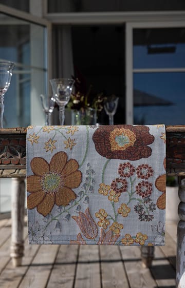 Kvällsblom viskestykke 35x50 cm - Flerfarvet - Ekelund Linneväveri