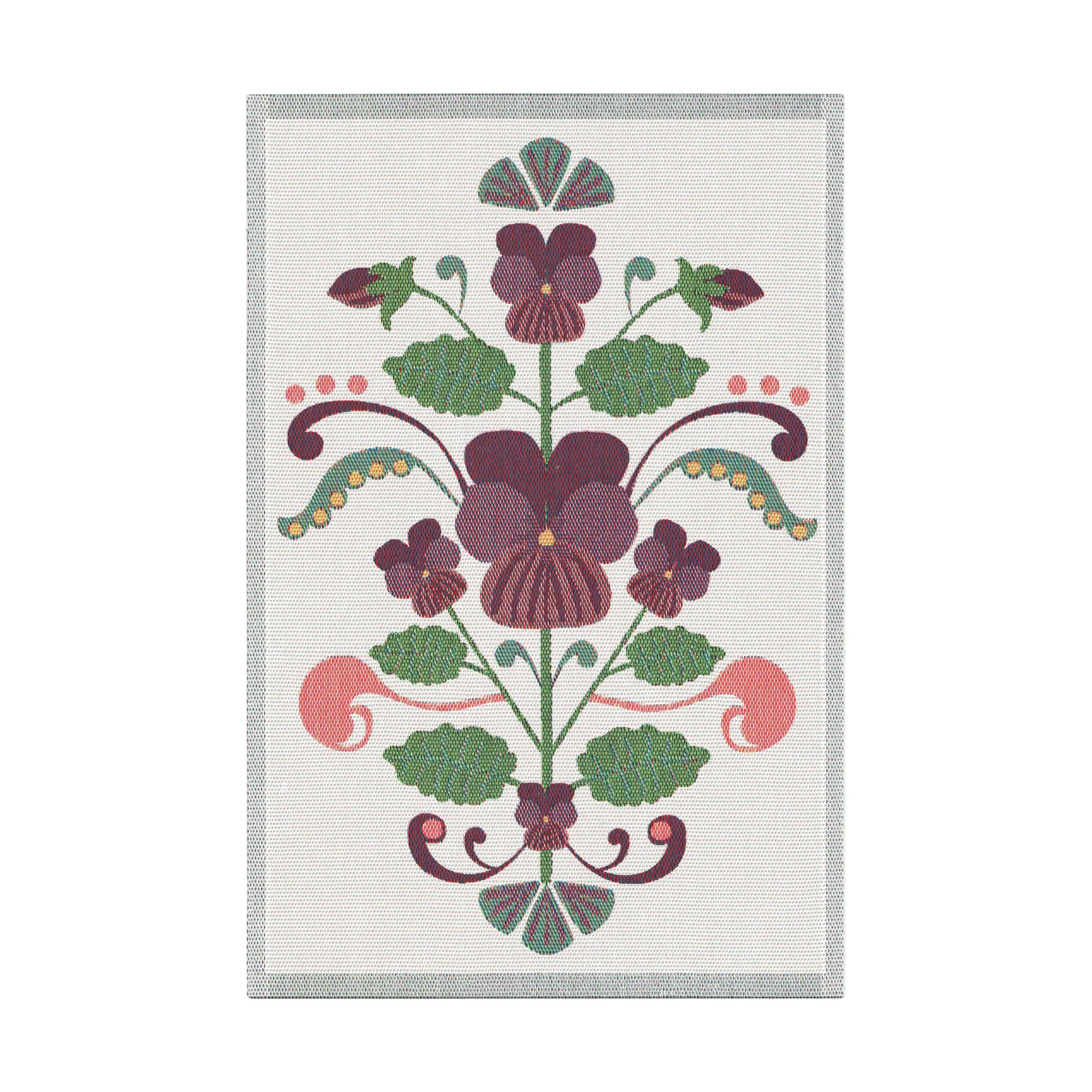 Lindas viol viskestykke 40x60 cm, Lilla-grå Ekelund Linneväveri