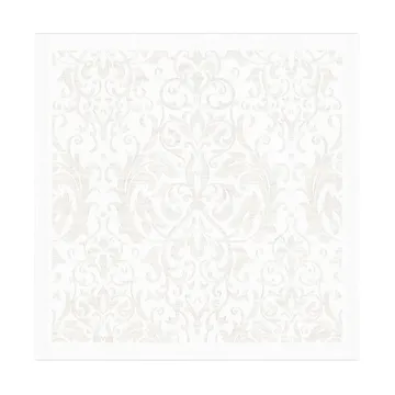 Medaljong serviet 35x35 cm - Hvid - Ekelund Linneväveri