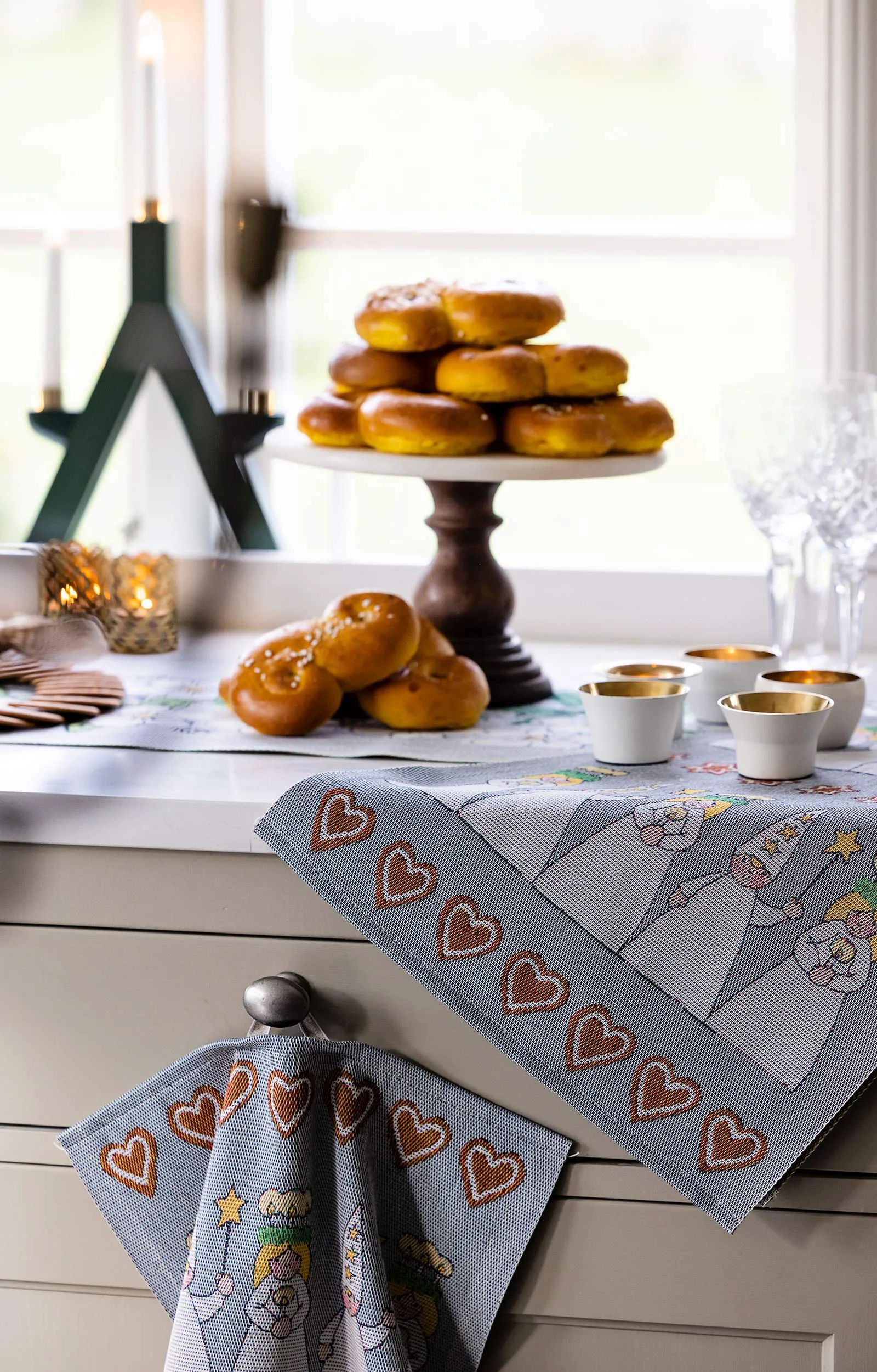 Mistelkvist bordløber 35x120 cm, Flerfarvet Ekelund Linneväveri