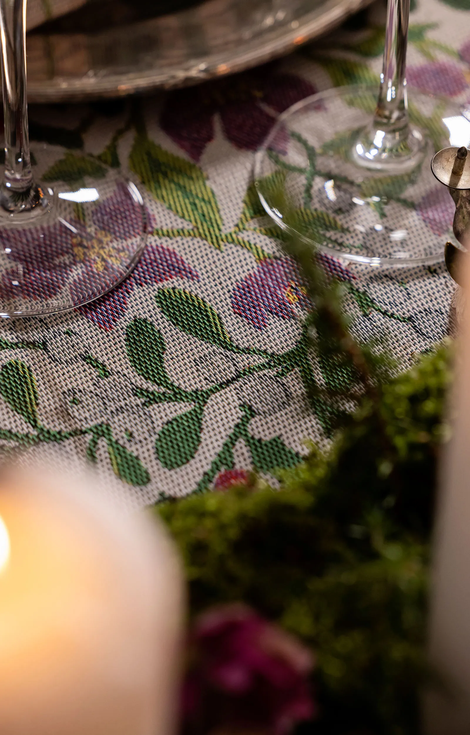 Mistelkvist viskestykke 35x50 cm, Flerfarvet Ekelund Linneväveri