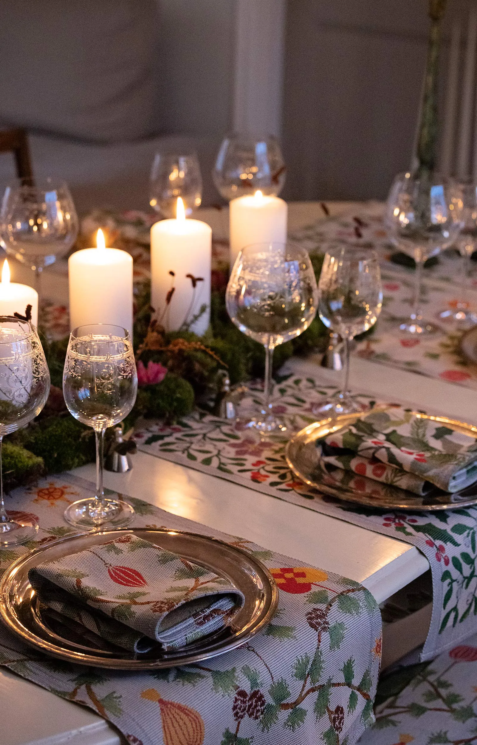 Mistelkvist viskestykke 35x50 cm, Flerfarvet Ekelund Linneväveri