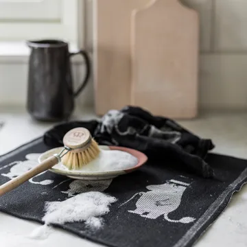 Moominpappa karklud 28x35 cm - Sort - Ekelund Linneväveri