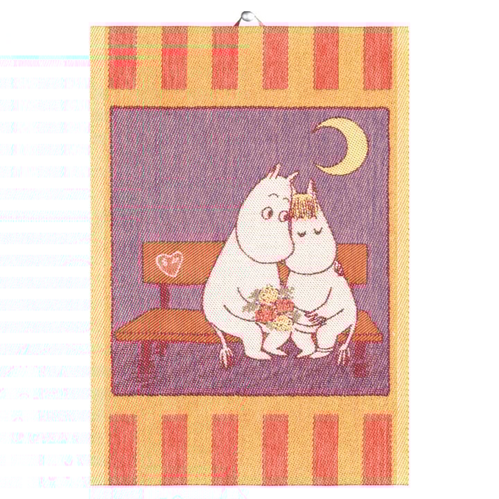 Mumin viskestykke 35x50 cm - Sweethearts - Ekelund Linneväveri