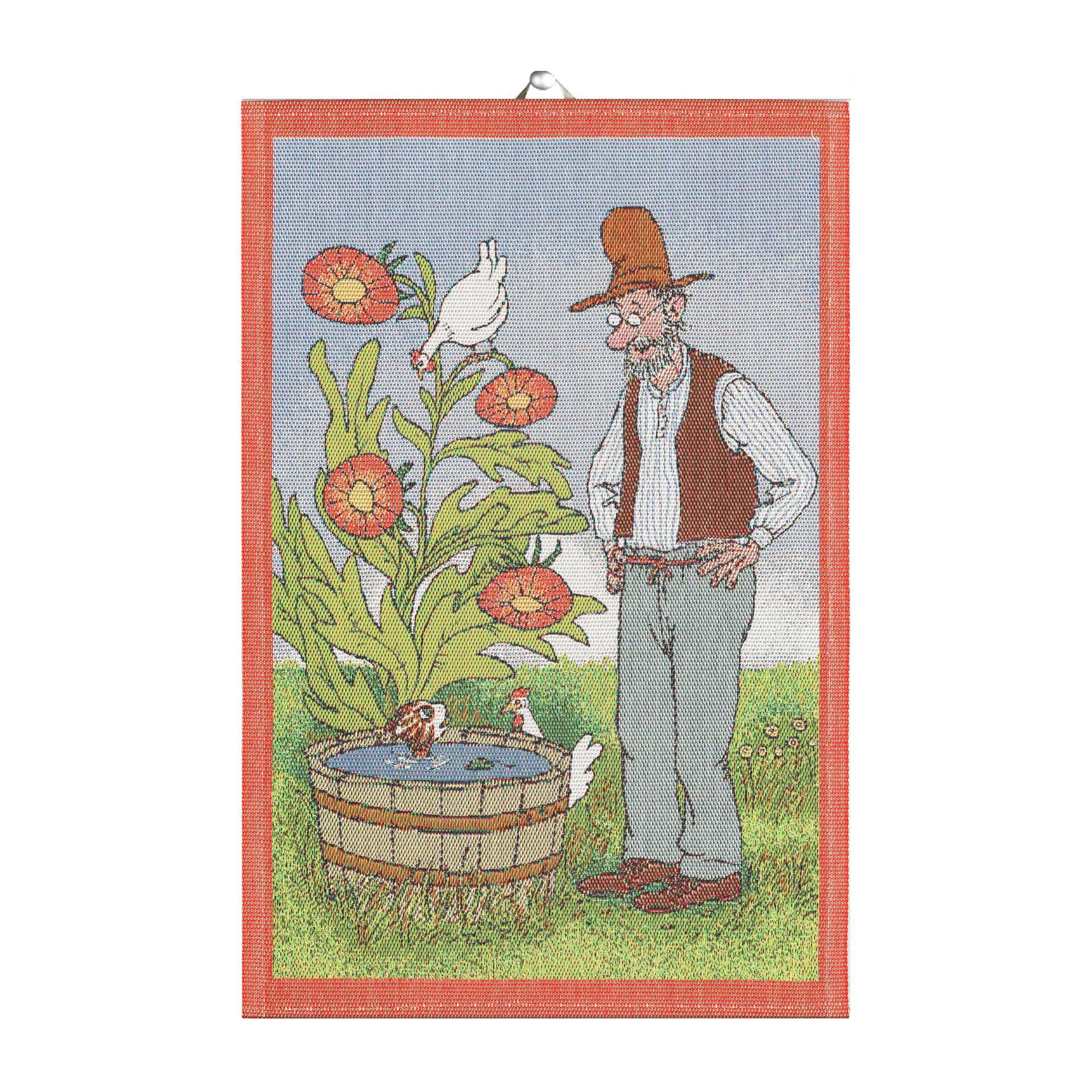 Pedersen & Findus viskestykke, Findus badar Ekelund Linneväveri