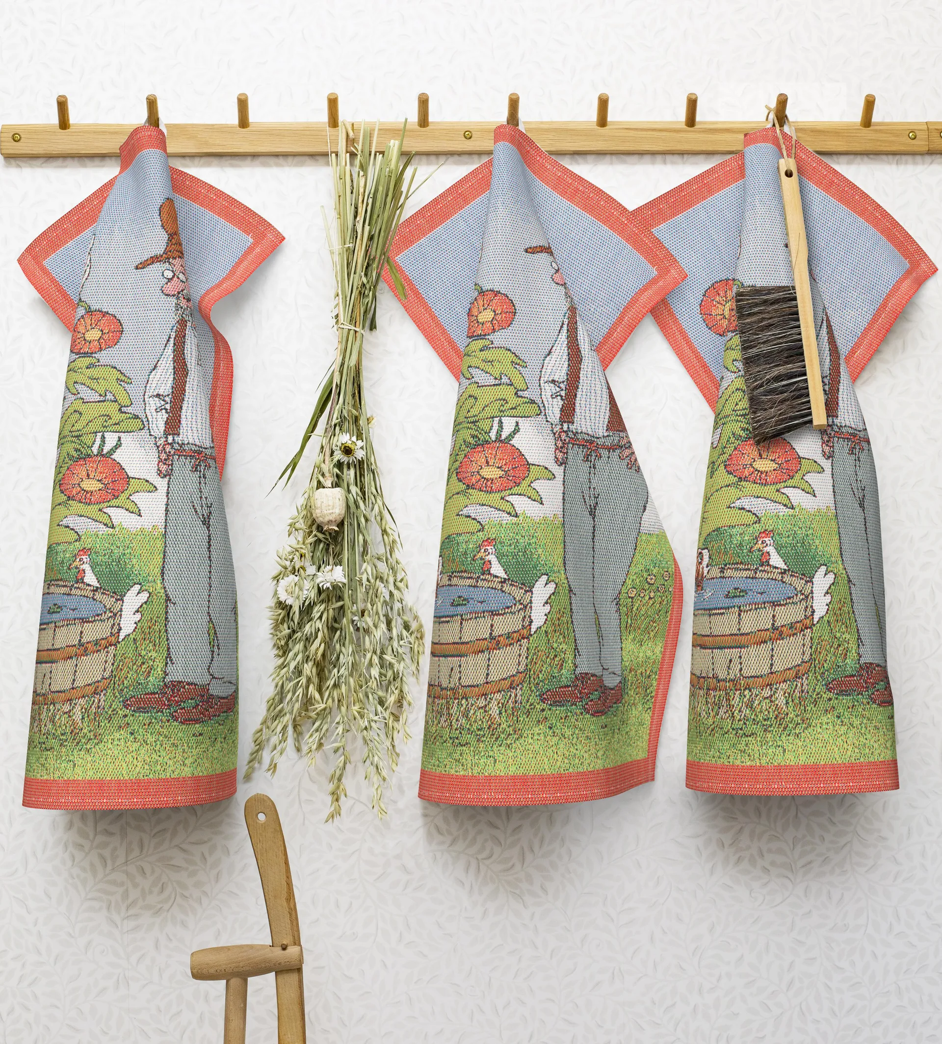 Pedersen & Findus viskestykke, Findus badar Ekelund Linneväveri