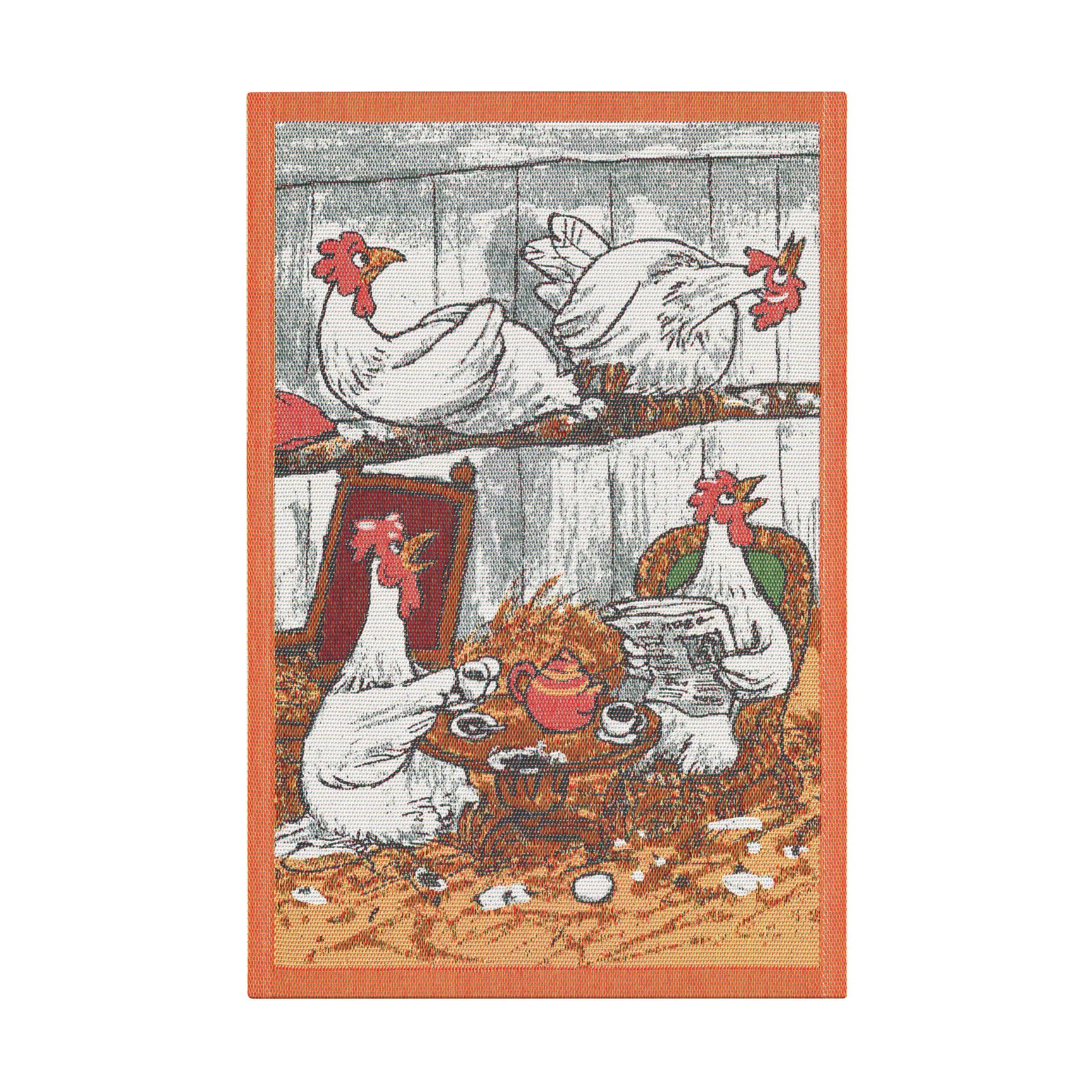 Pettson & Findus viskestykke multi 40x60 cm, Kaffeselskab Ekelund Linneväveri