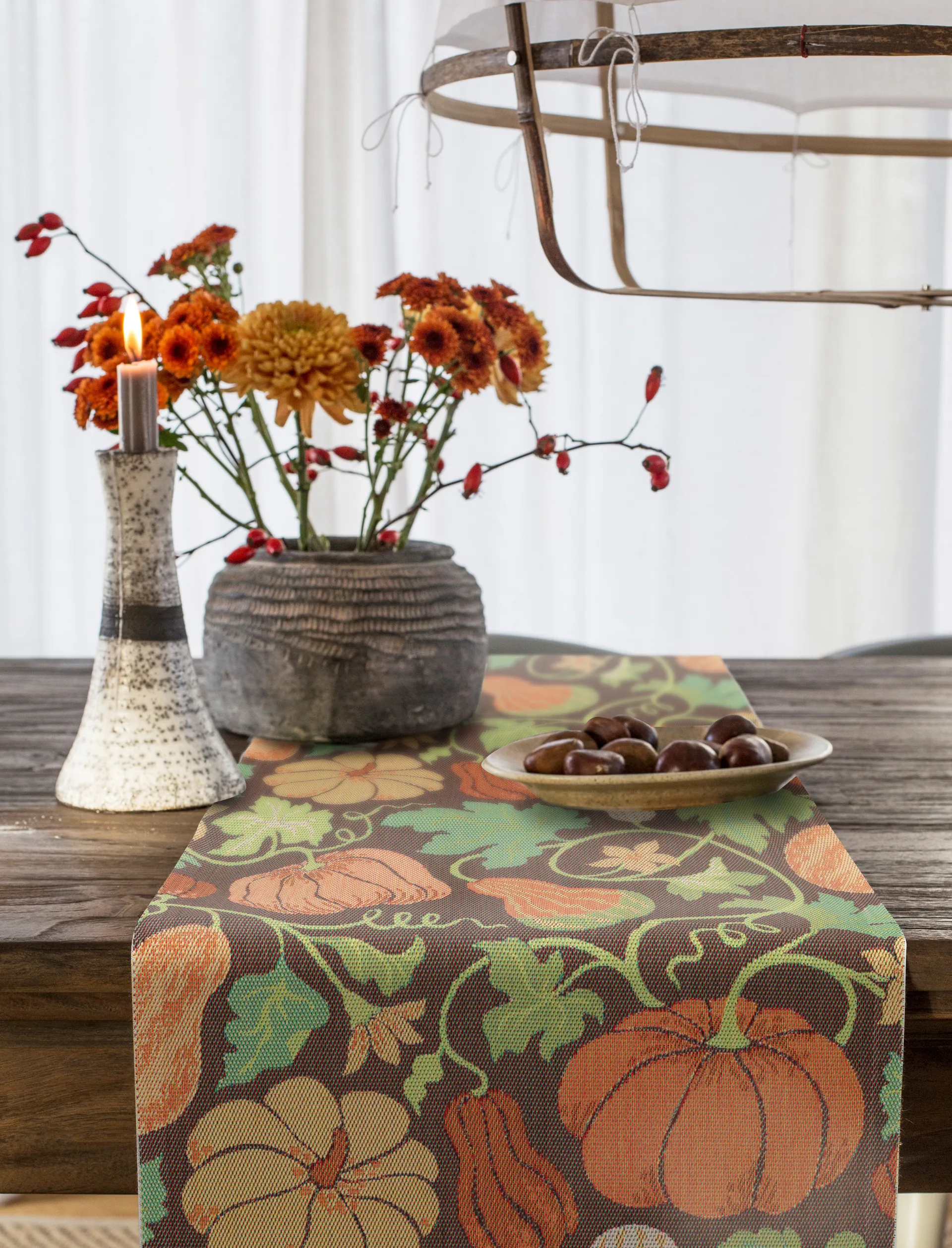 Plenty of pumpkin løber, 35x120 cm Ekelund Linneväveri