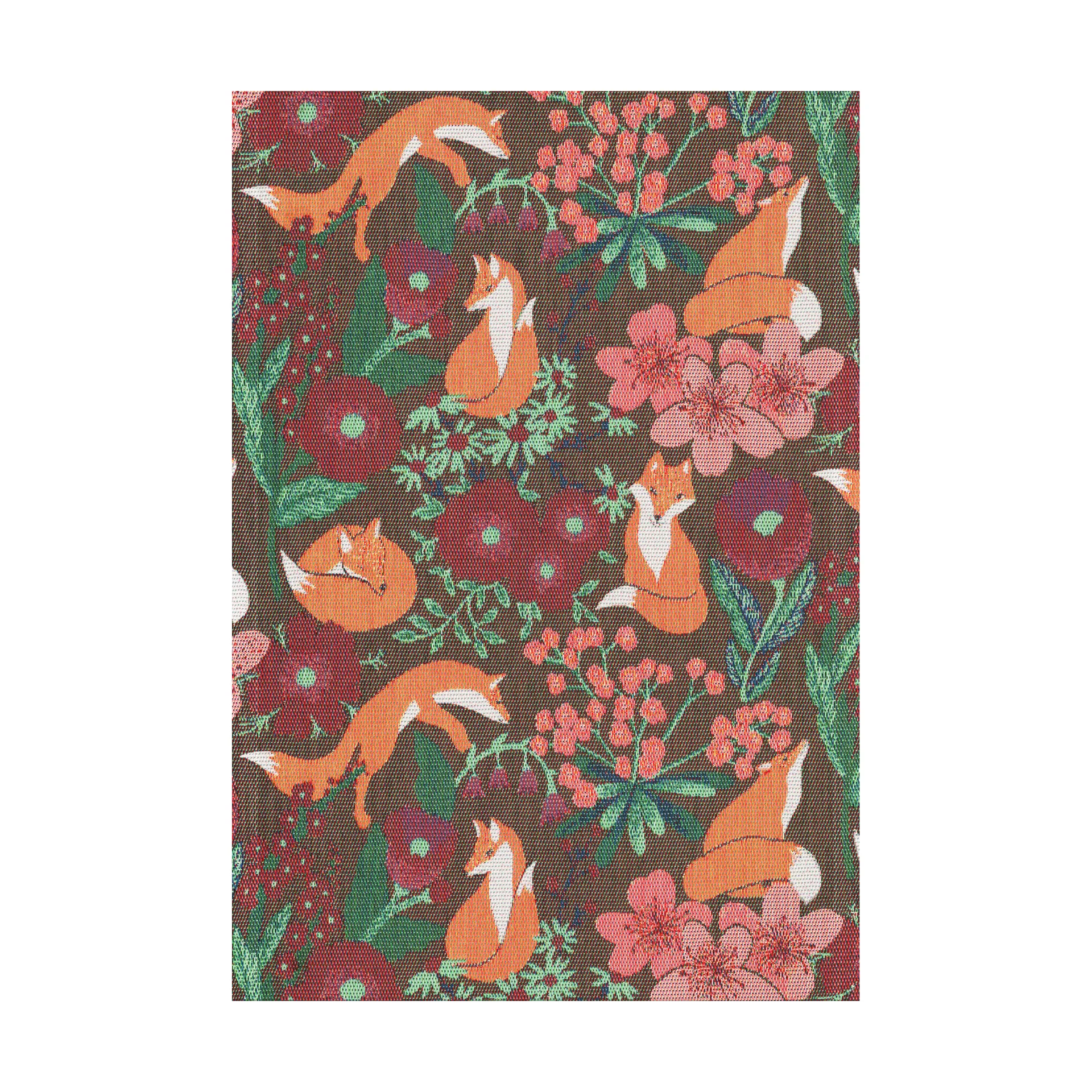 Rävdans viskestykke 35x50 cm, Flerfarvet Ekelund Linneväveri