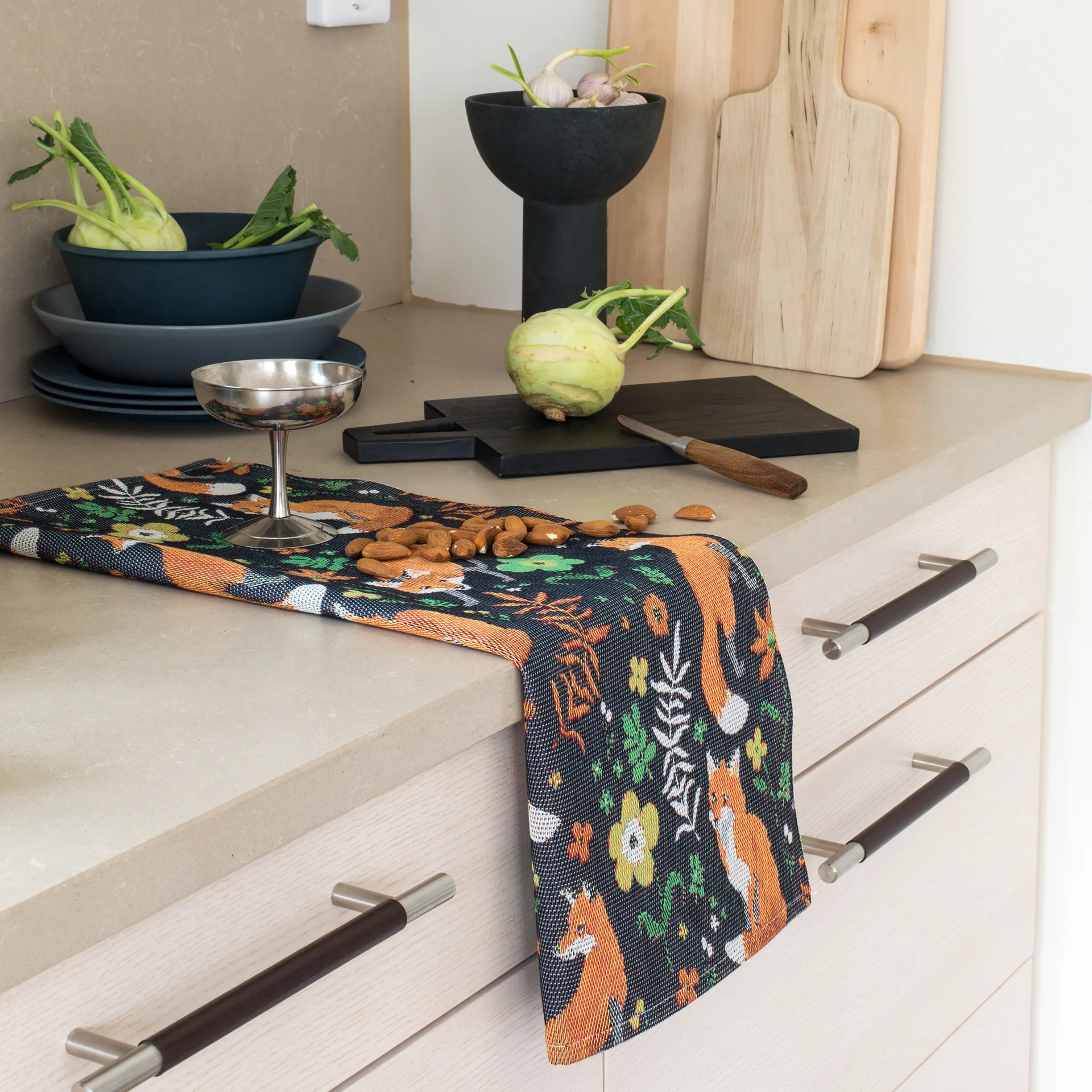 Rävrike viskestykke 35x50 cm, Multi Ekelund Linneväveri