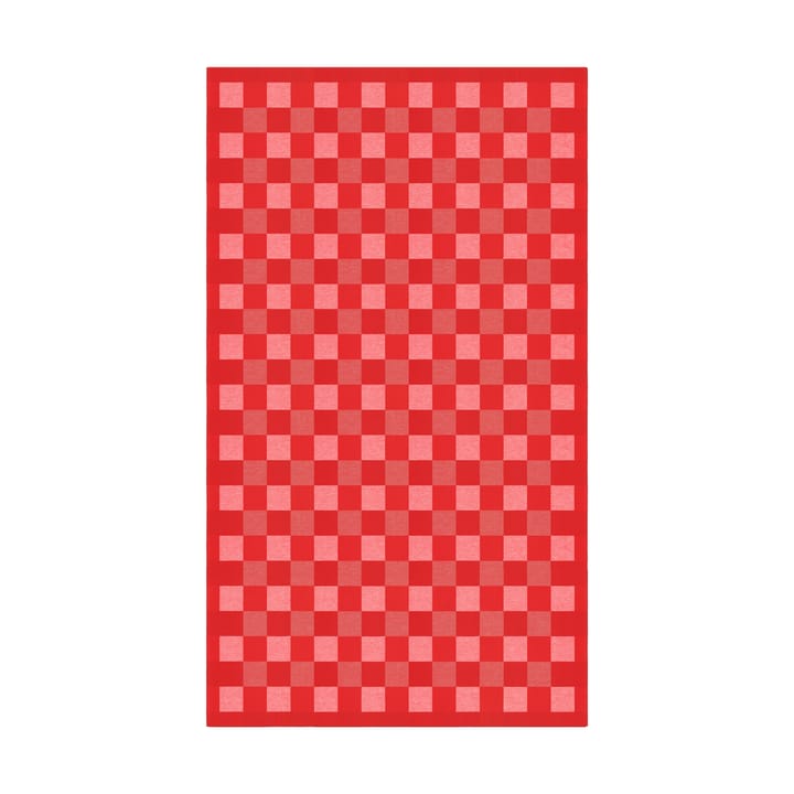 Schack dug rød - 150x210 cm - Ekelund Linneväveri