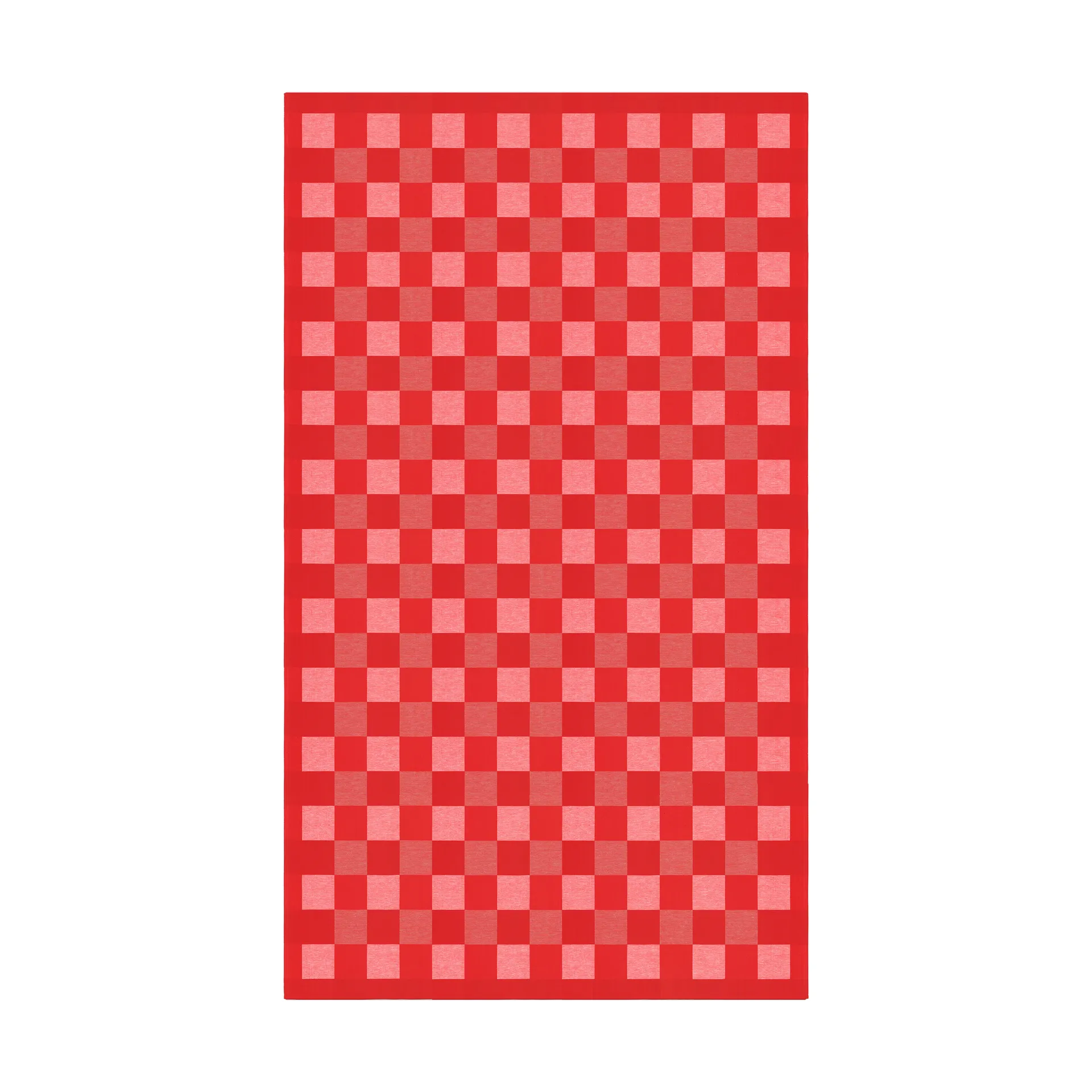 Schack dug rød, 150x300 cm Ekelund Linneväveri