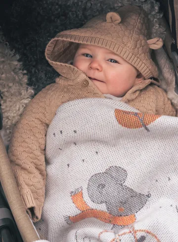 Skogsmus babytæppe 70x75 cm - Multi - Ekelund Linneväveri