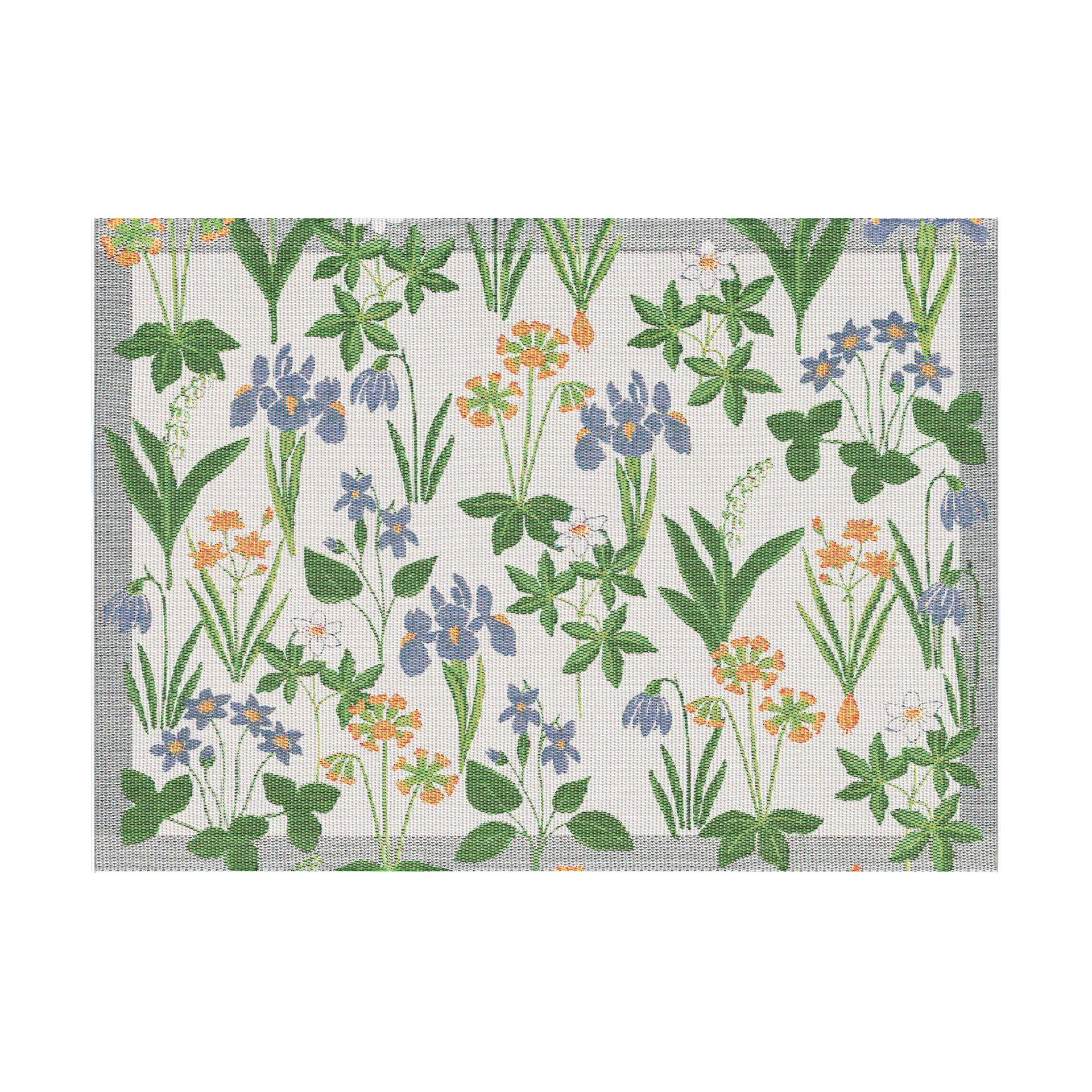 Solblå dækkeserviet 35x48 cm, Flerfarvet Ekelund Linneväveri