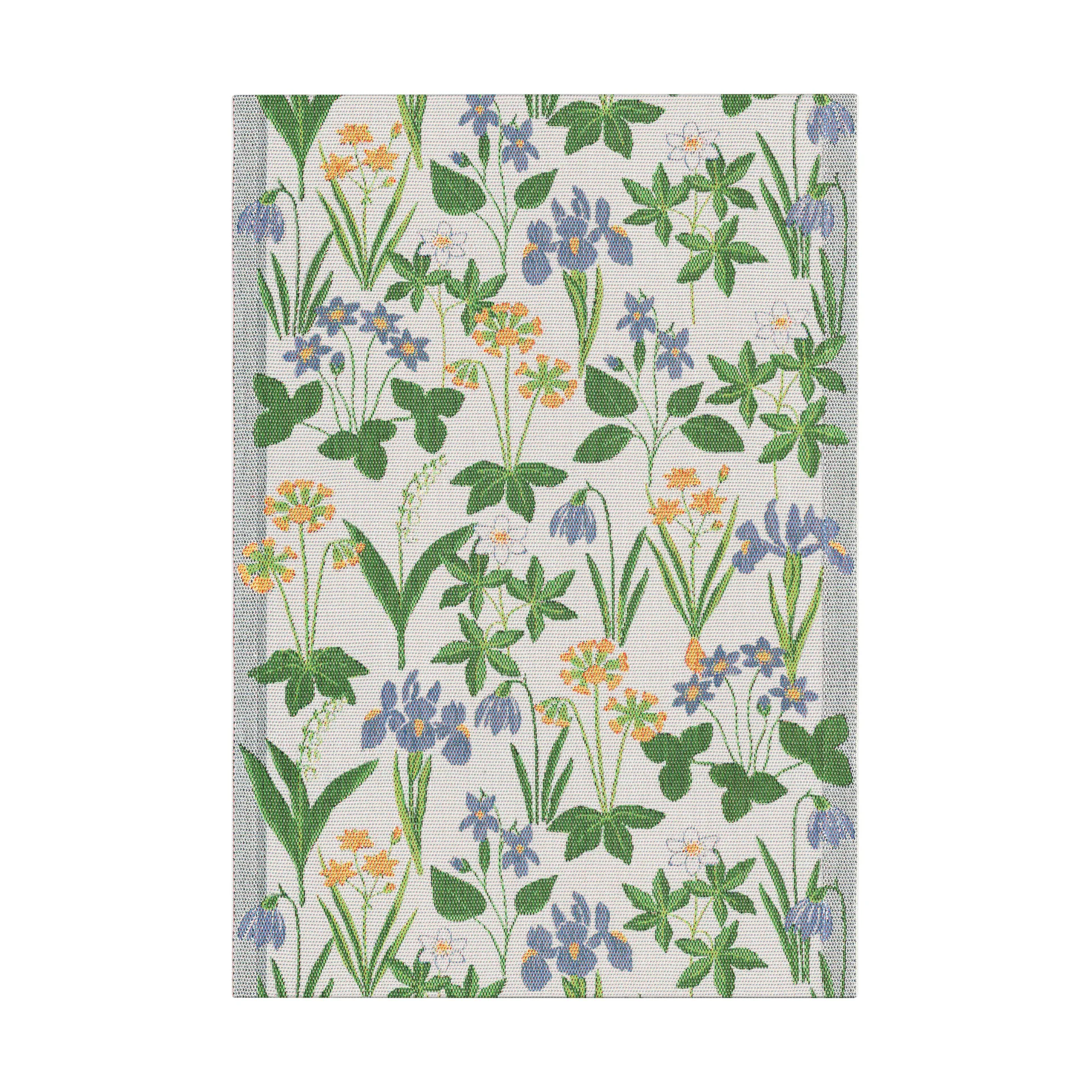 Solblå viskestykke 35x50 cm, Flerfarvet Ekelund Linneväveri