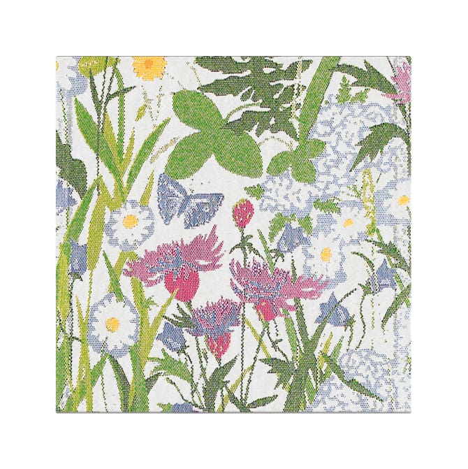 Sommertid stofserviet 35x35 cm - Multi - Ekelund Linneväveri
