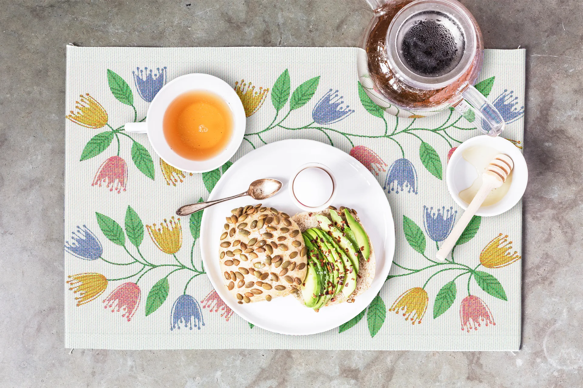 Stjerneskærm dækkeserviet, 35x48 cm Ekelund Linneväveri