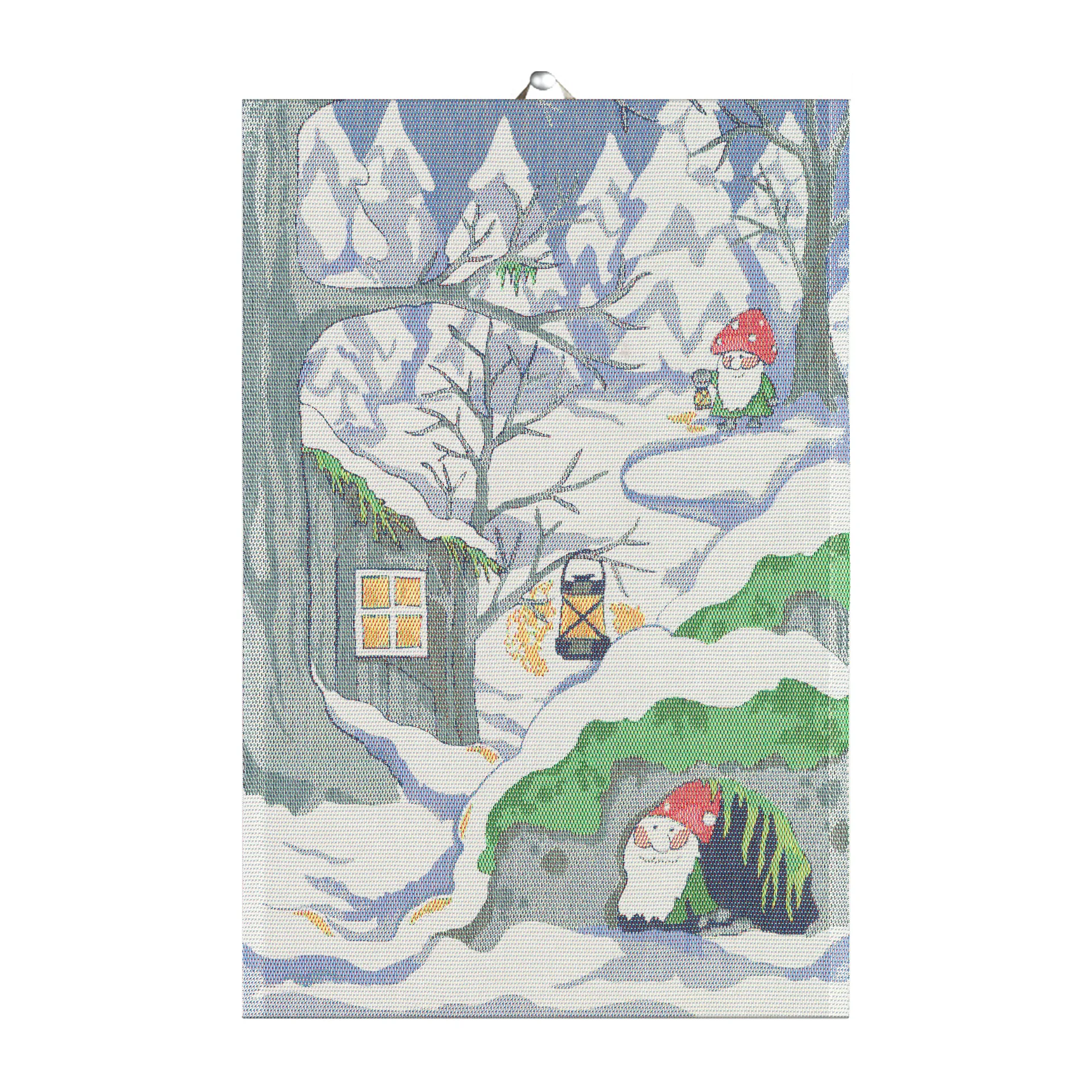 Stugan viskestykke 40x60 cm, Blå Ekelund Linneväveri