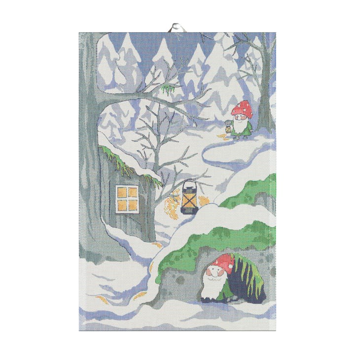Stugan viskestykke 40x60 cm - Blå - Ekelund Linneväveri