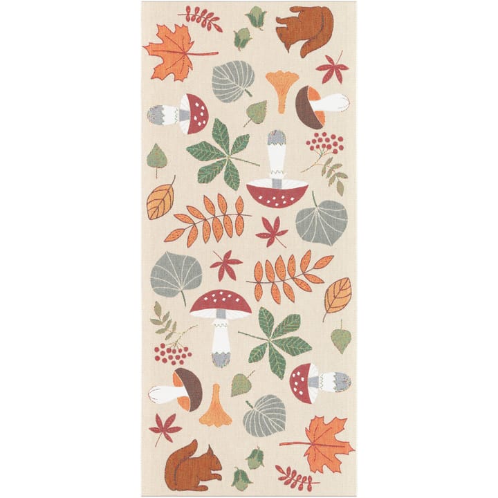 Svamplöv bordløber 35x80 cm - Multi - Ekelund Linneväveri