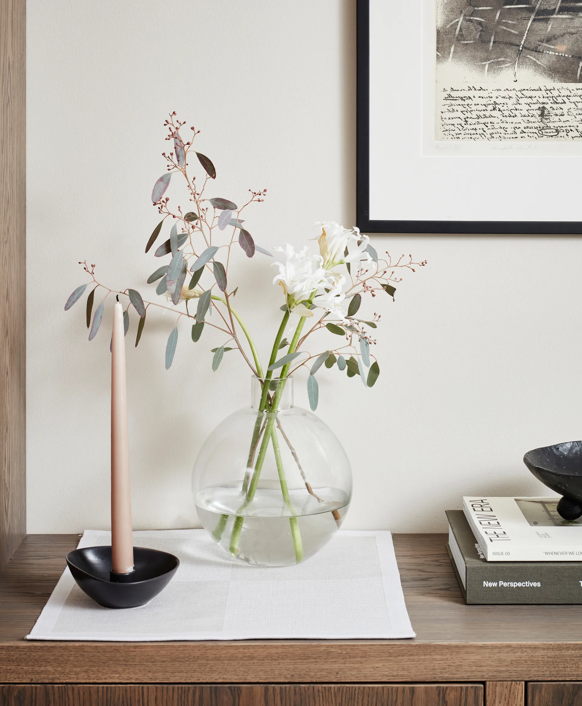 Ternet serviet ubleget, 35x35 cm Ekelund Linneväveri