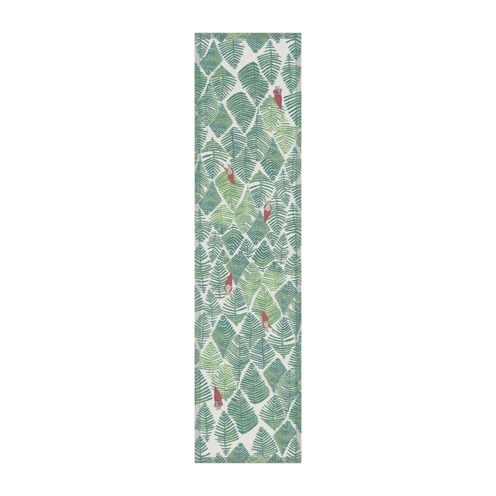 Tipp tapp bordløber 35x140 cm - Grøn - Ekelund Linneväveri