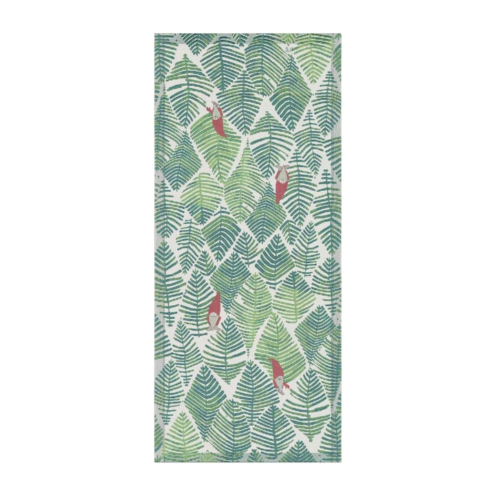 Tipp tapp bordløber 35x80 cm - Grøn - Ekelund Linneväveri