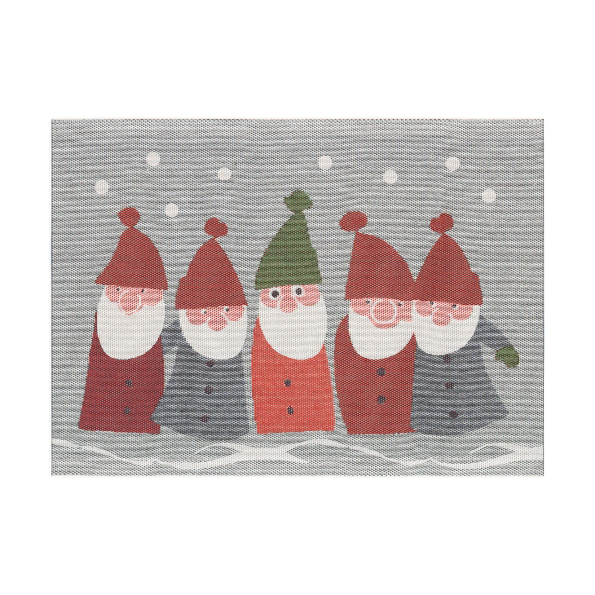 Tomtemöte dækkeserviet 35x48 cm, Flerfarvet Ekelund Linneväveri