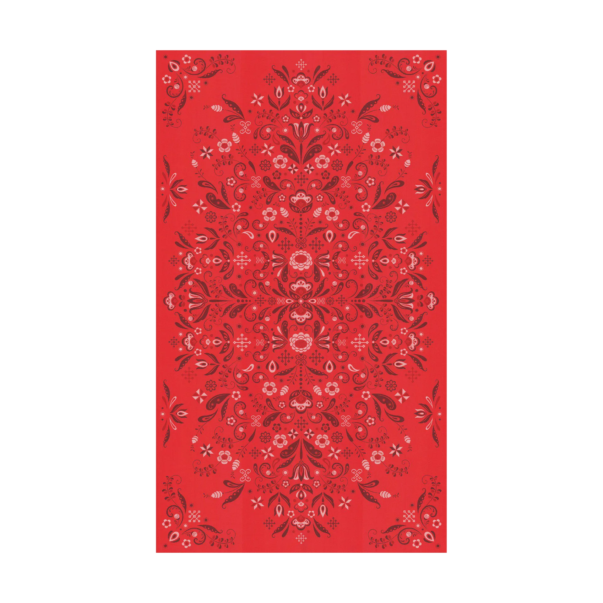 Torplyckan borddug 145x250 cm, Rød Ekelund Linneväveri